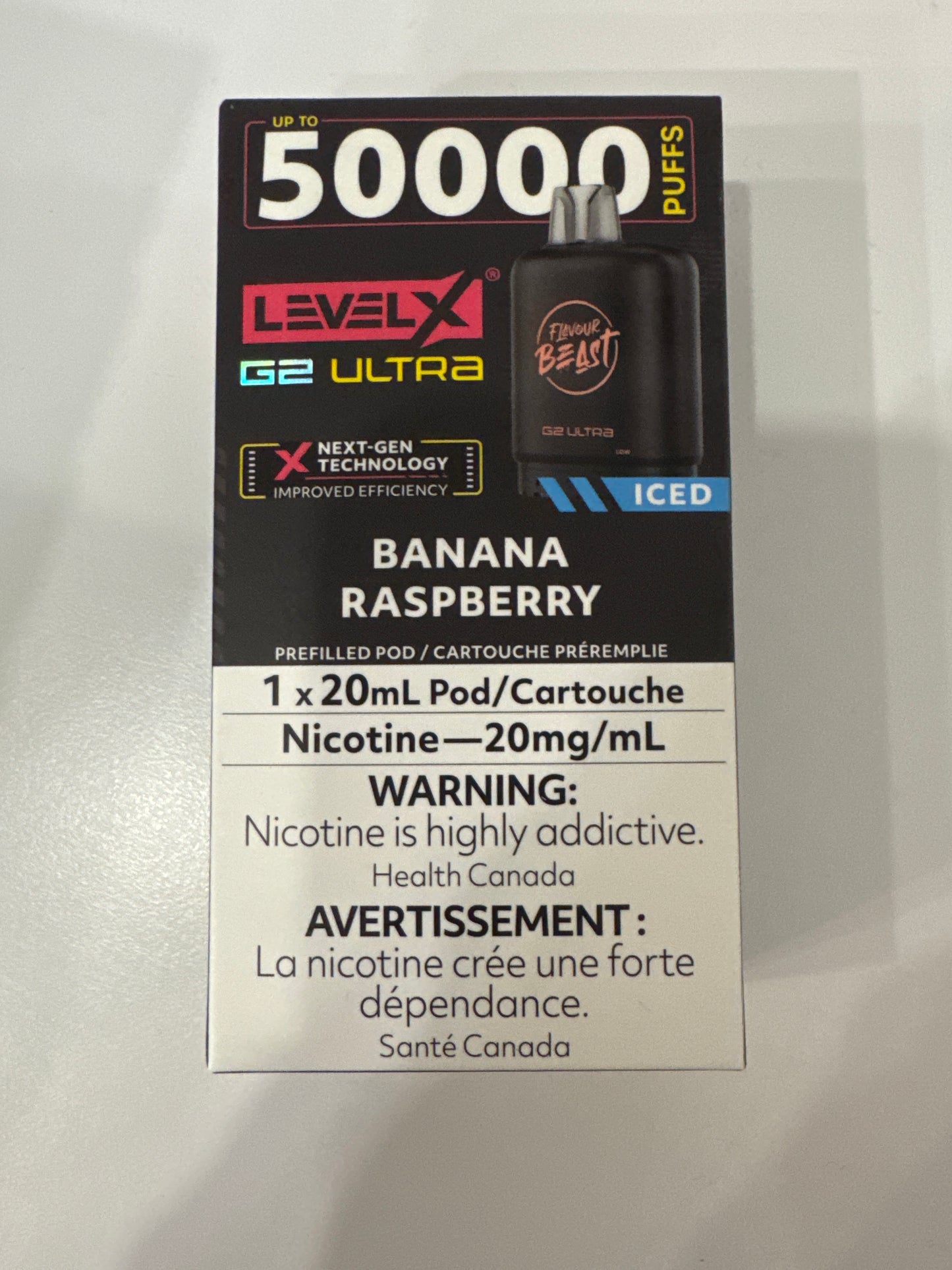Flavour Beast G2 Ultra Level X POD Banana Raspberry ONT