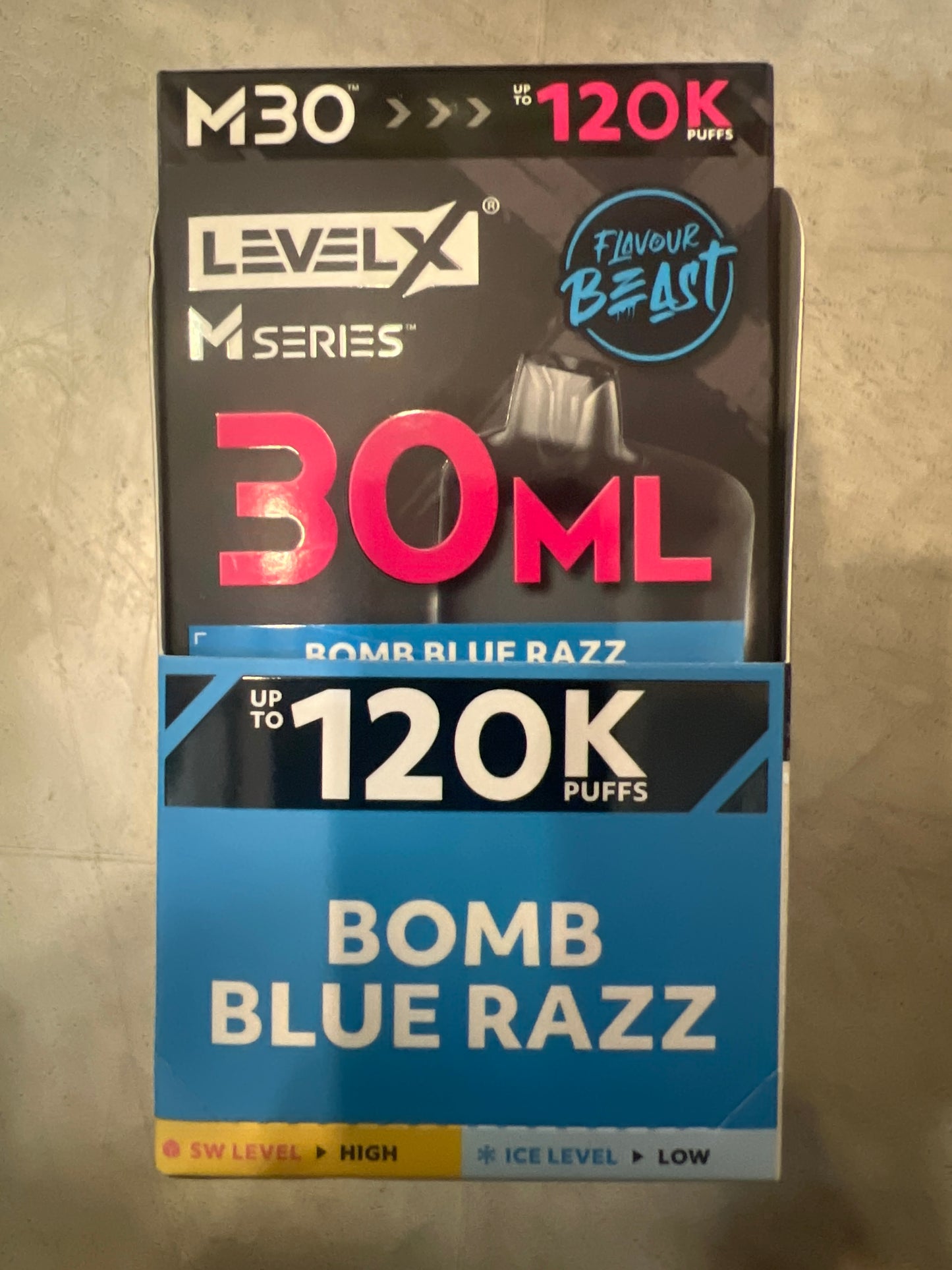 Level X Flavour Beast M Series Pod 30ml Bomb Blue Razz