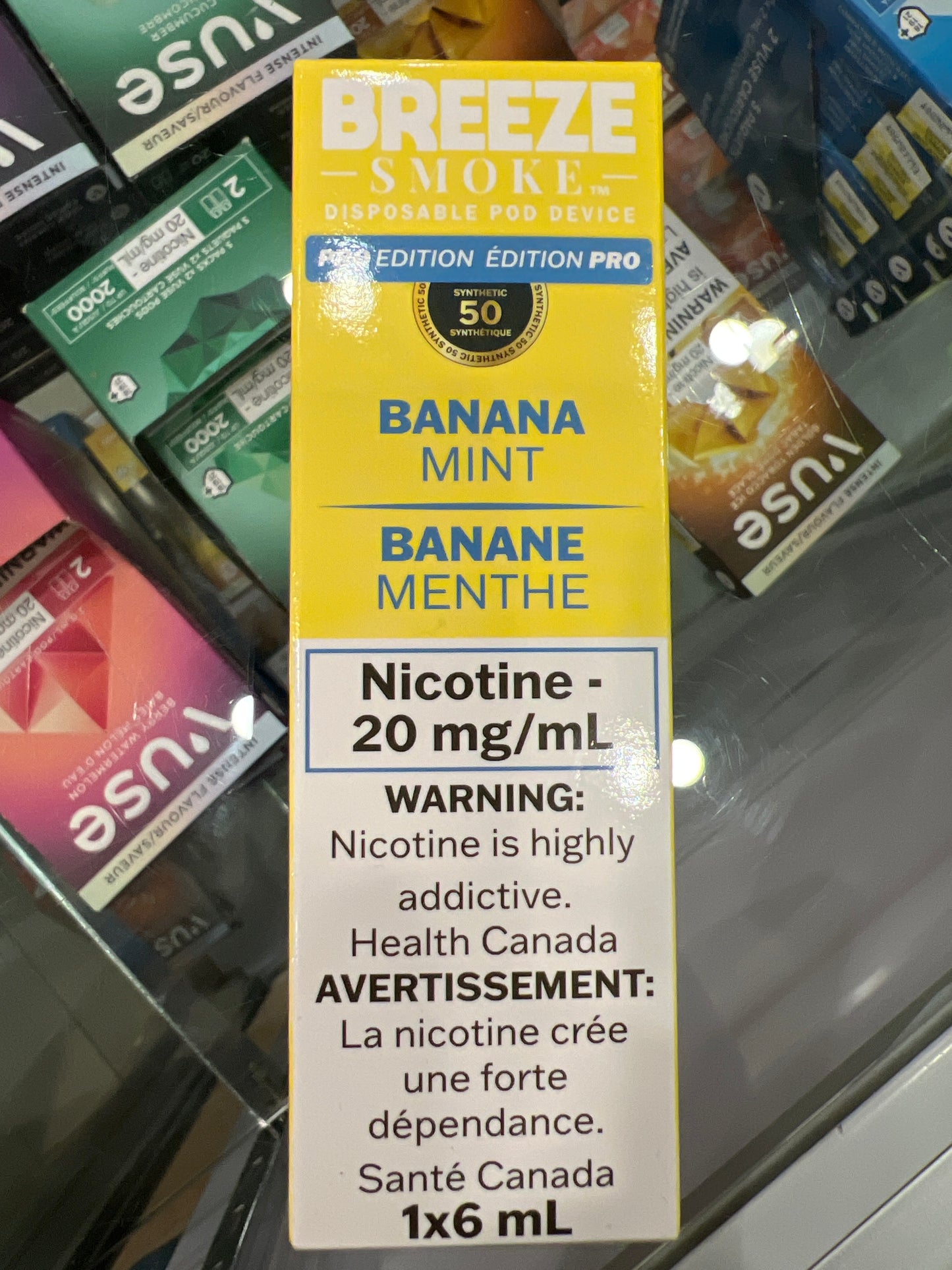 Breeze Smoke Pro Disposable Banana Mint S50 6ml