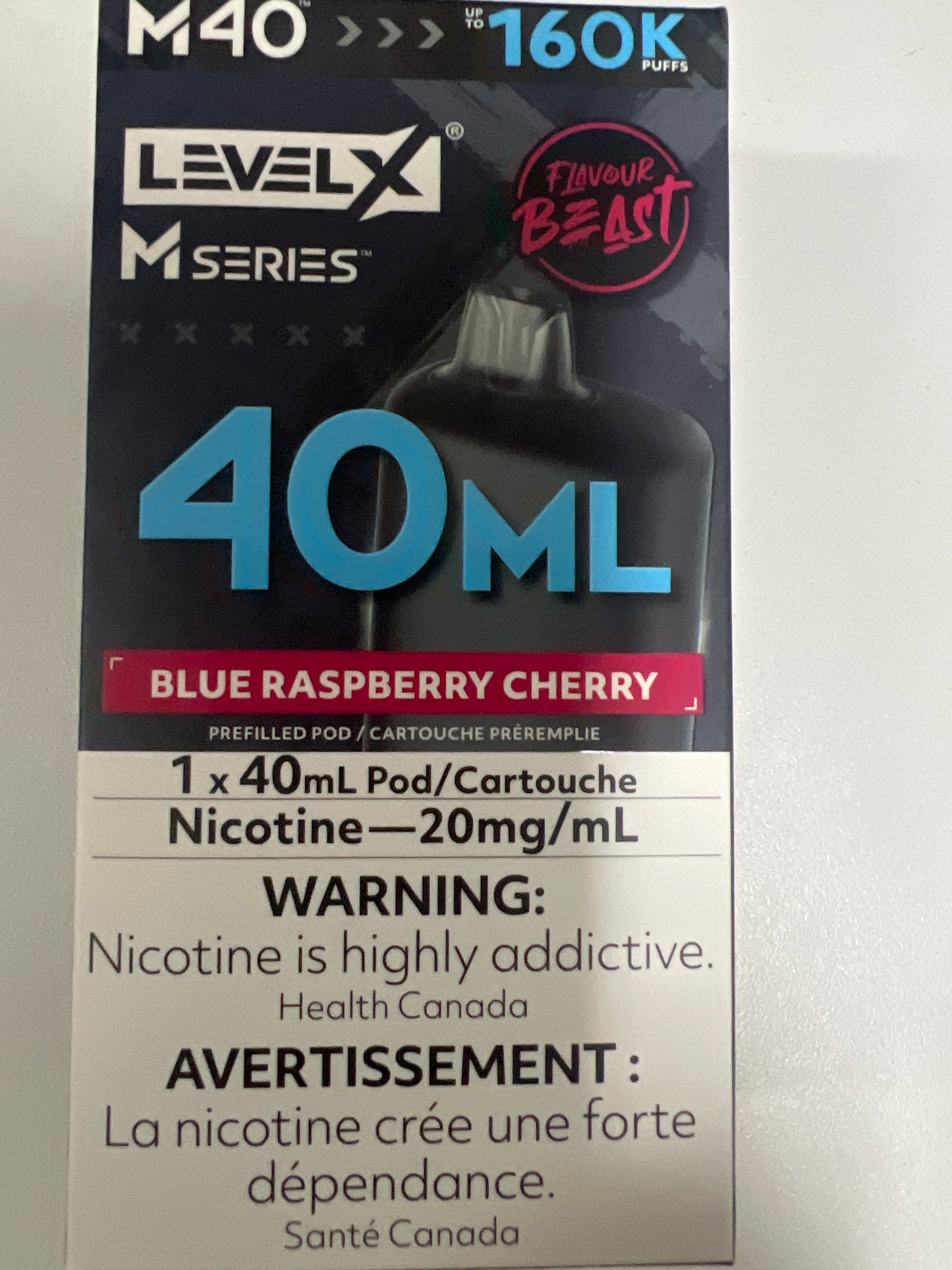 Level X Flavour Beast M Series Pod 40ml Blue Raspberry Cherry