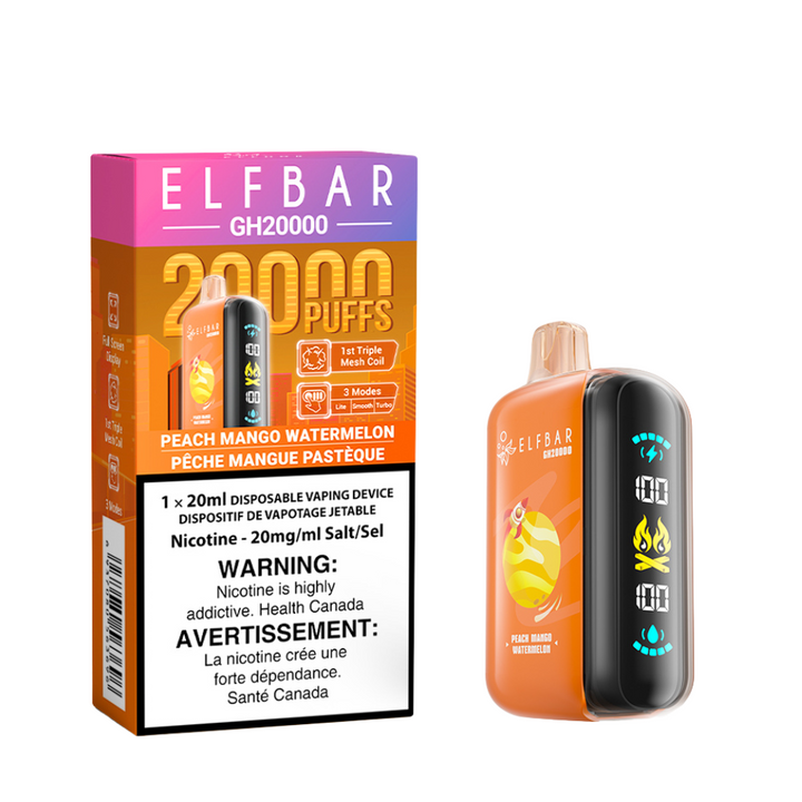 ELF BAR Disposable GH20000 Peach Mango Watermelon ONT