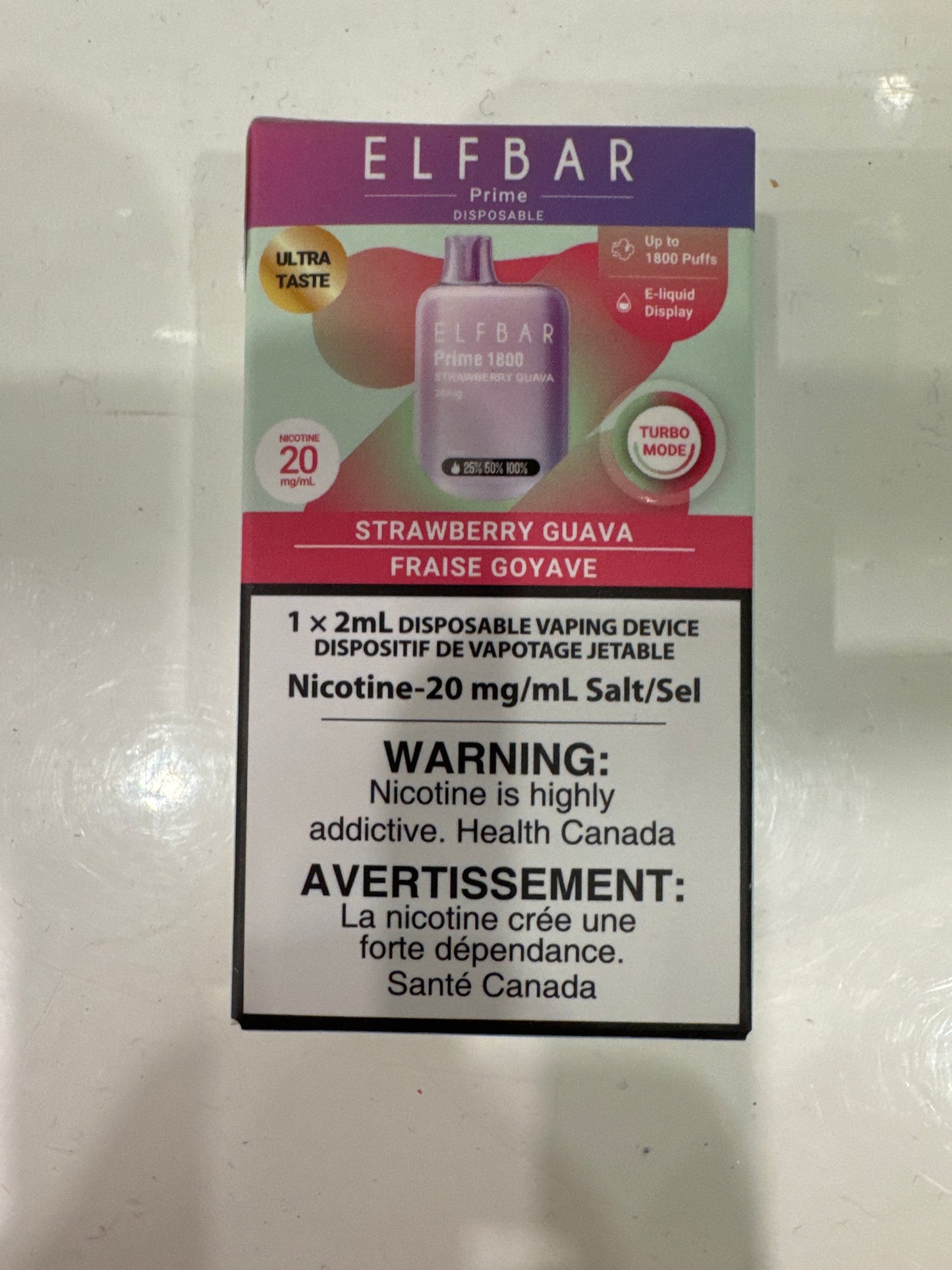 ELF BAR Disposable Prime 1800 Strawberry Guava ONT