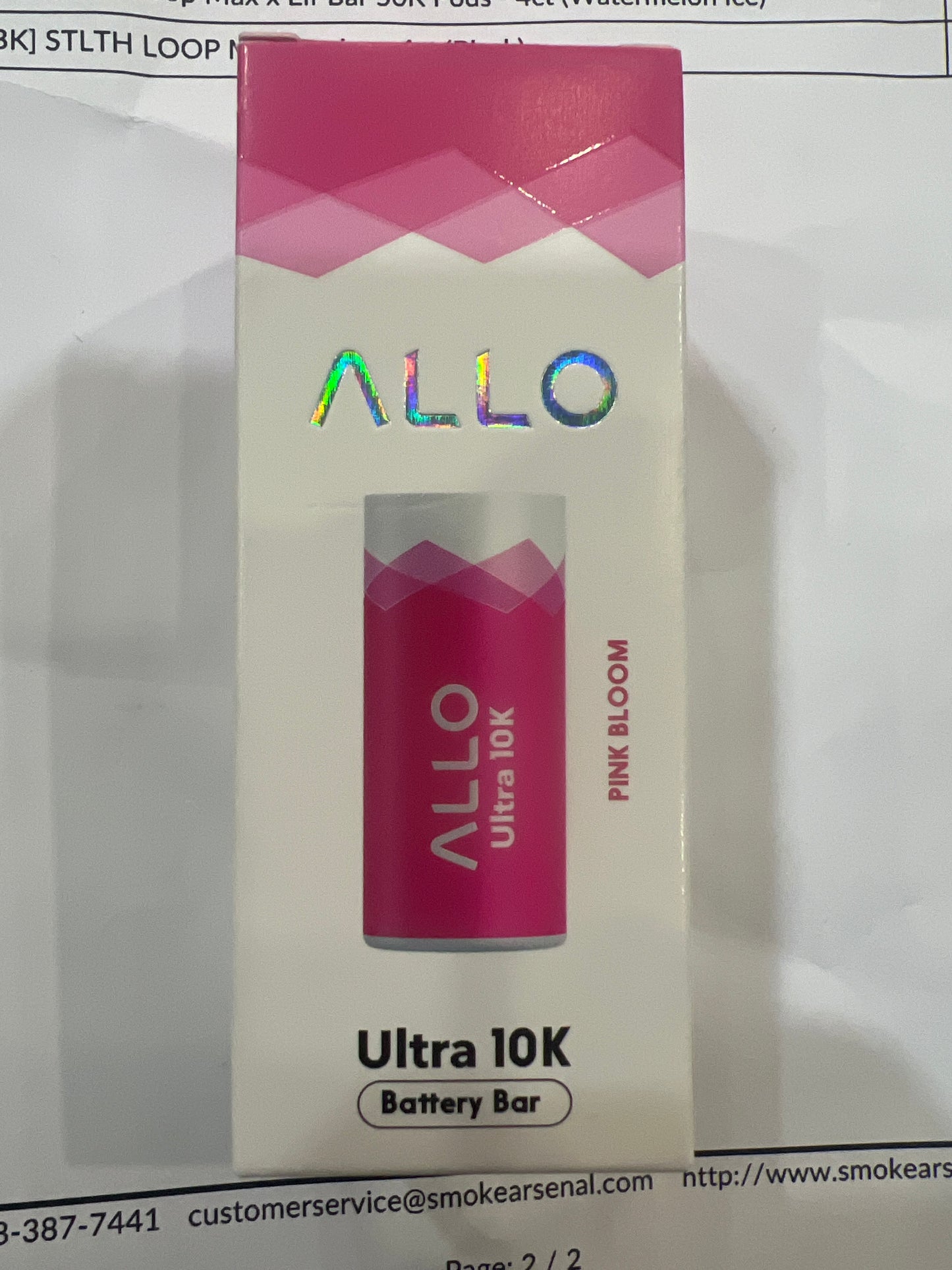 Allo Ultra 10K Battery Bar Pink Bloom