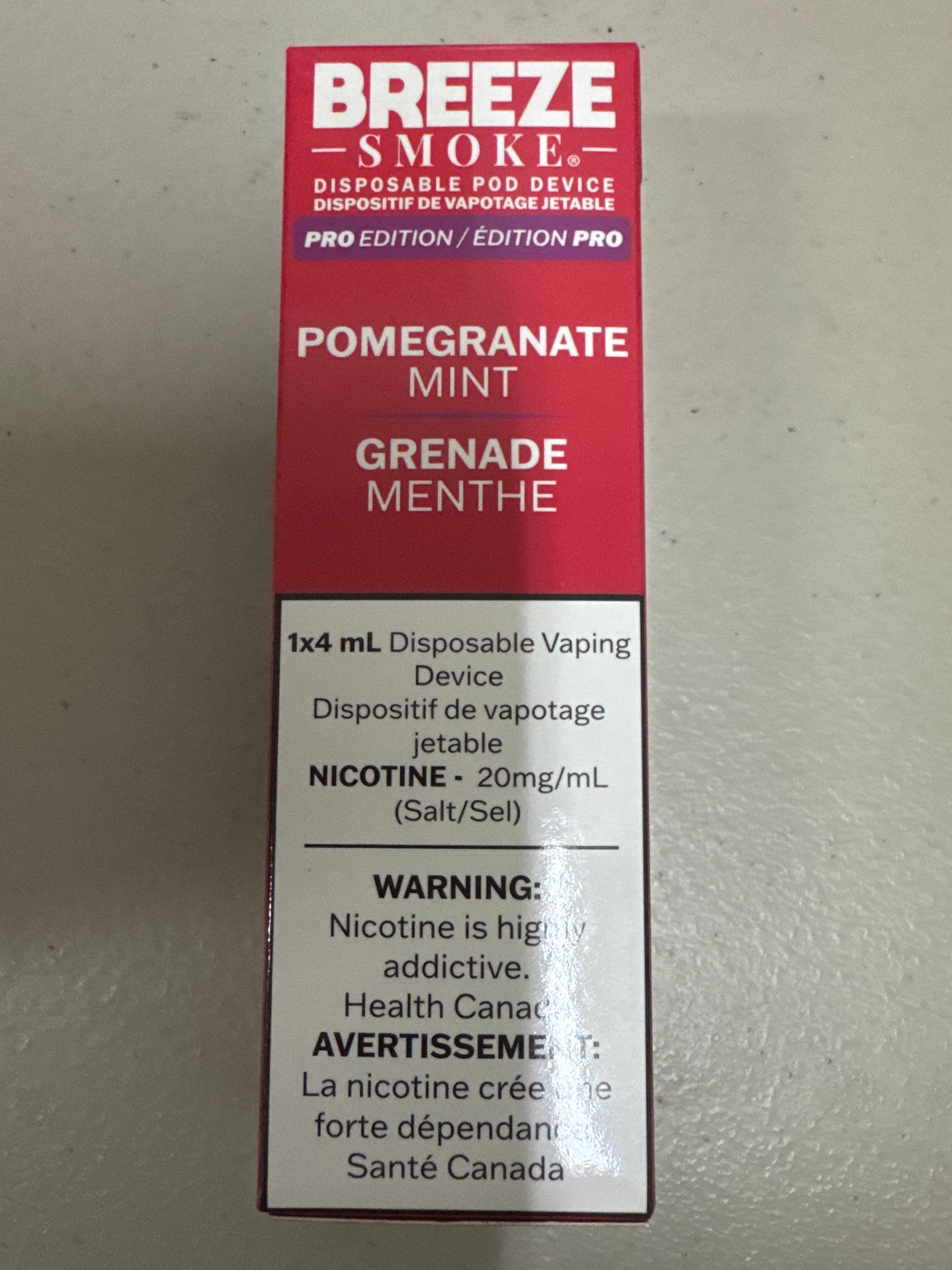 Breeze Smoke Pro Disposable Pomegranate Mint 4ml ONT