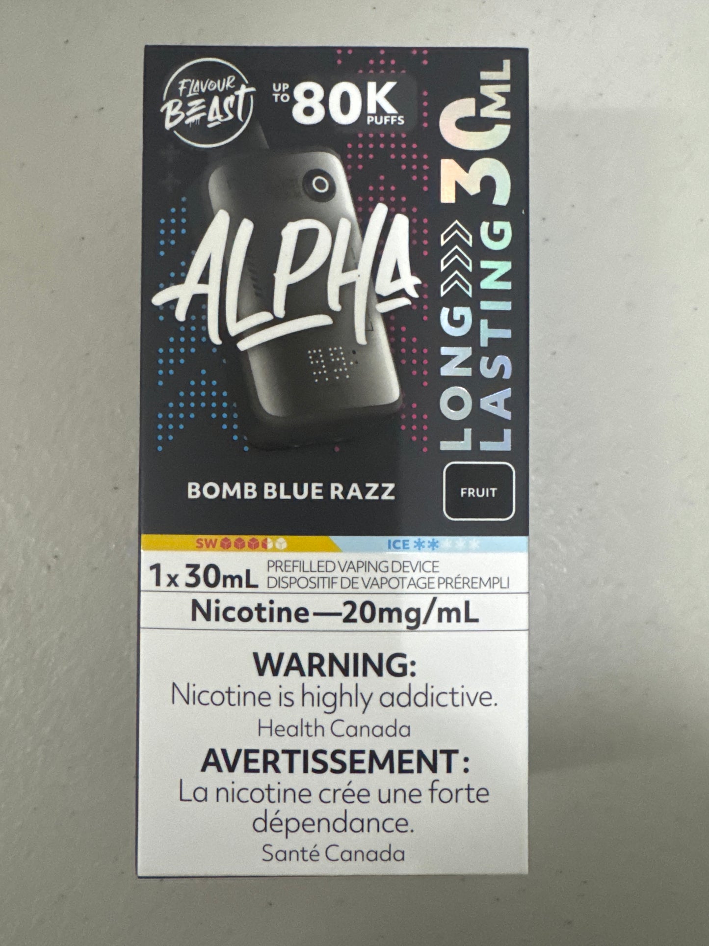 Flavour Beast Disposable Alpha 80K Bomb Blue Razz
