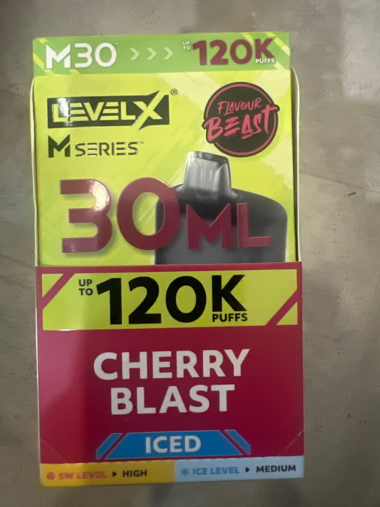Level X Flavour Beast M Series Pod 30ml Cherry Blast Iced
