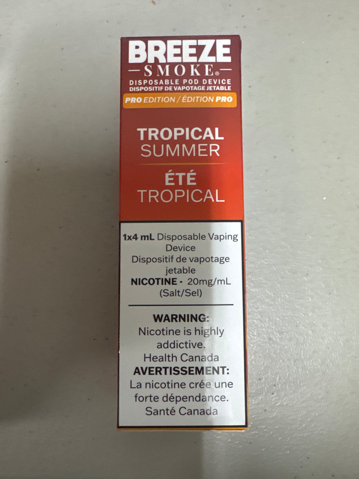 Breeze Smoke Pro Disposable Tropical Summer 4ml ONT