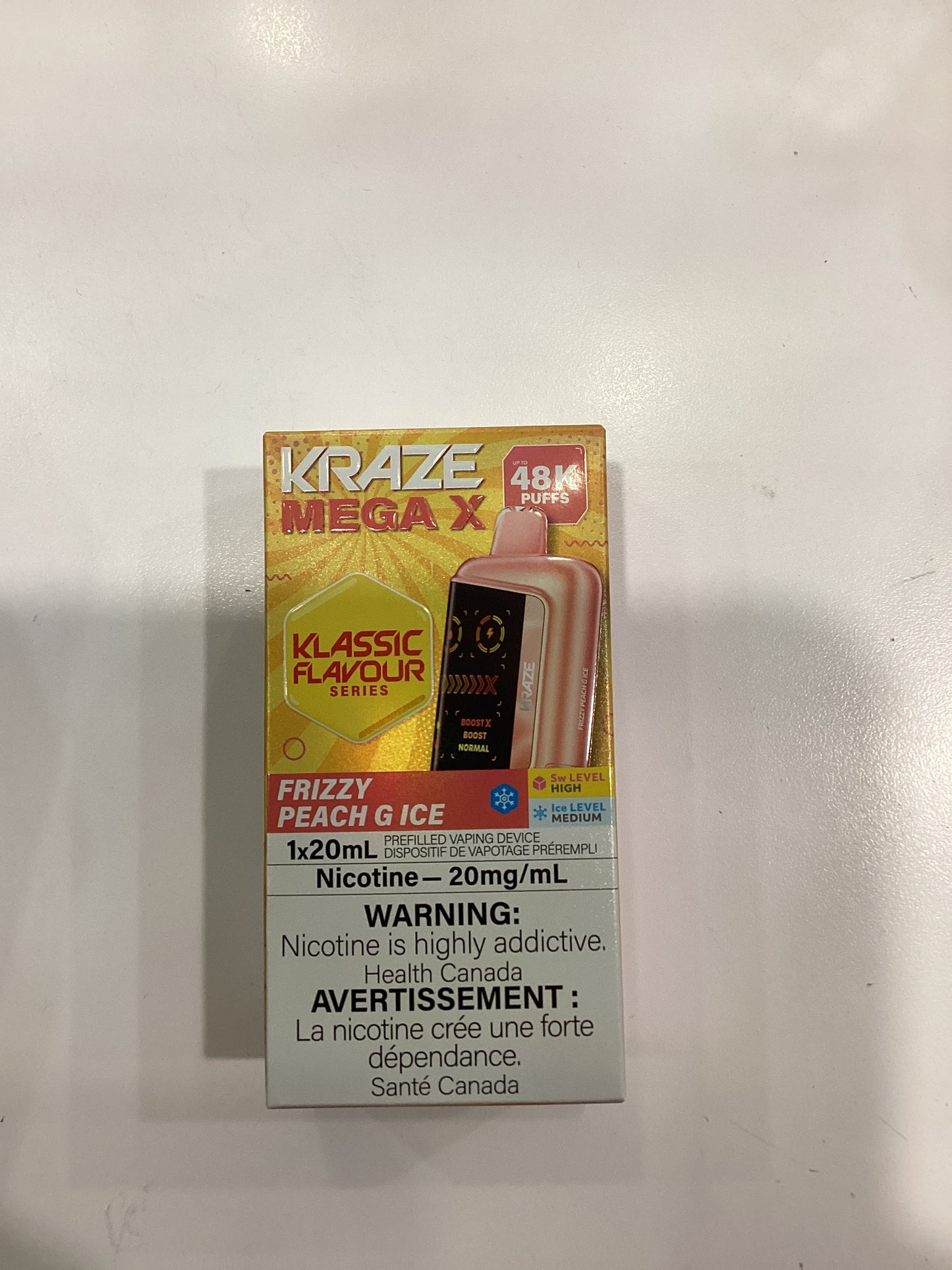 Kraze Mega X 48K Disposable Frizzy Peach G Ice