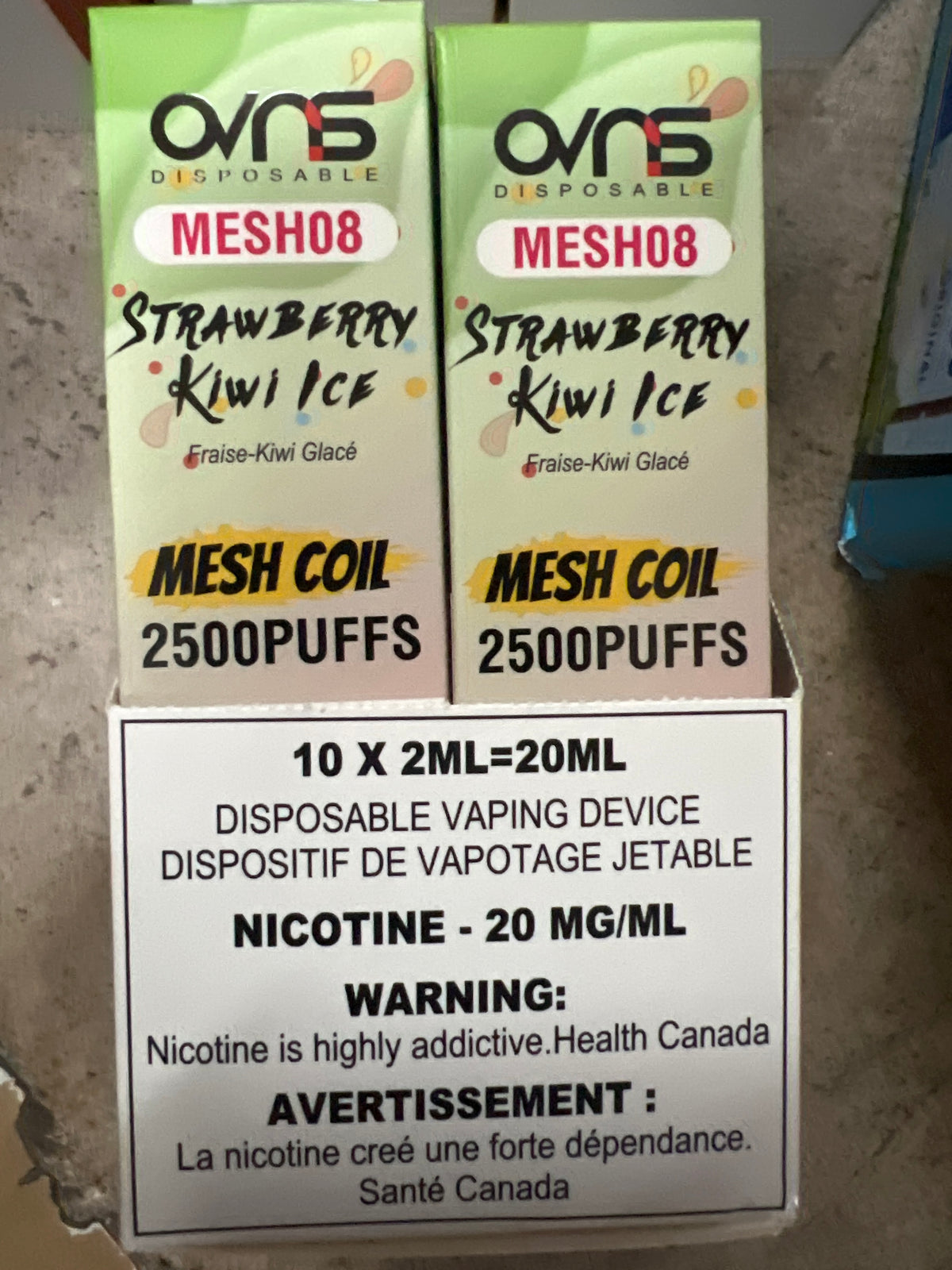 OVNS MESH08 2500 Disposable Red Punch Ice