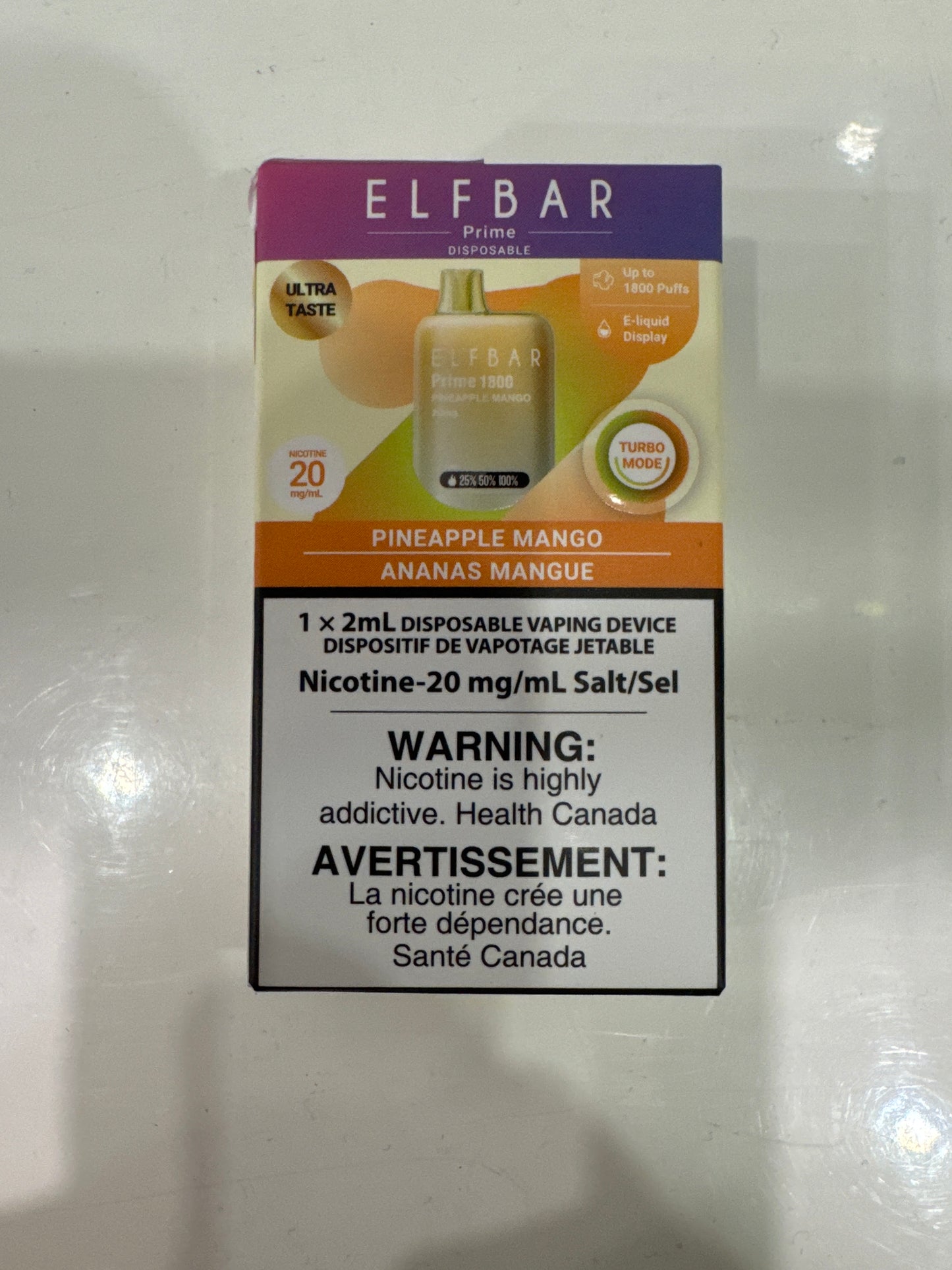 ELF BAR Disposable Prime 1800 Pineapple Mango ONT