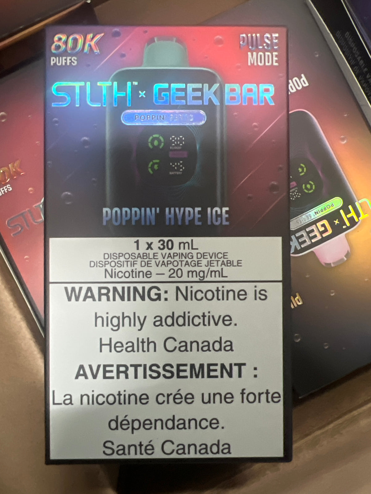 STLTH x GEEK BAR 80K Poppin Hype Ice Disposable Vape Canada