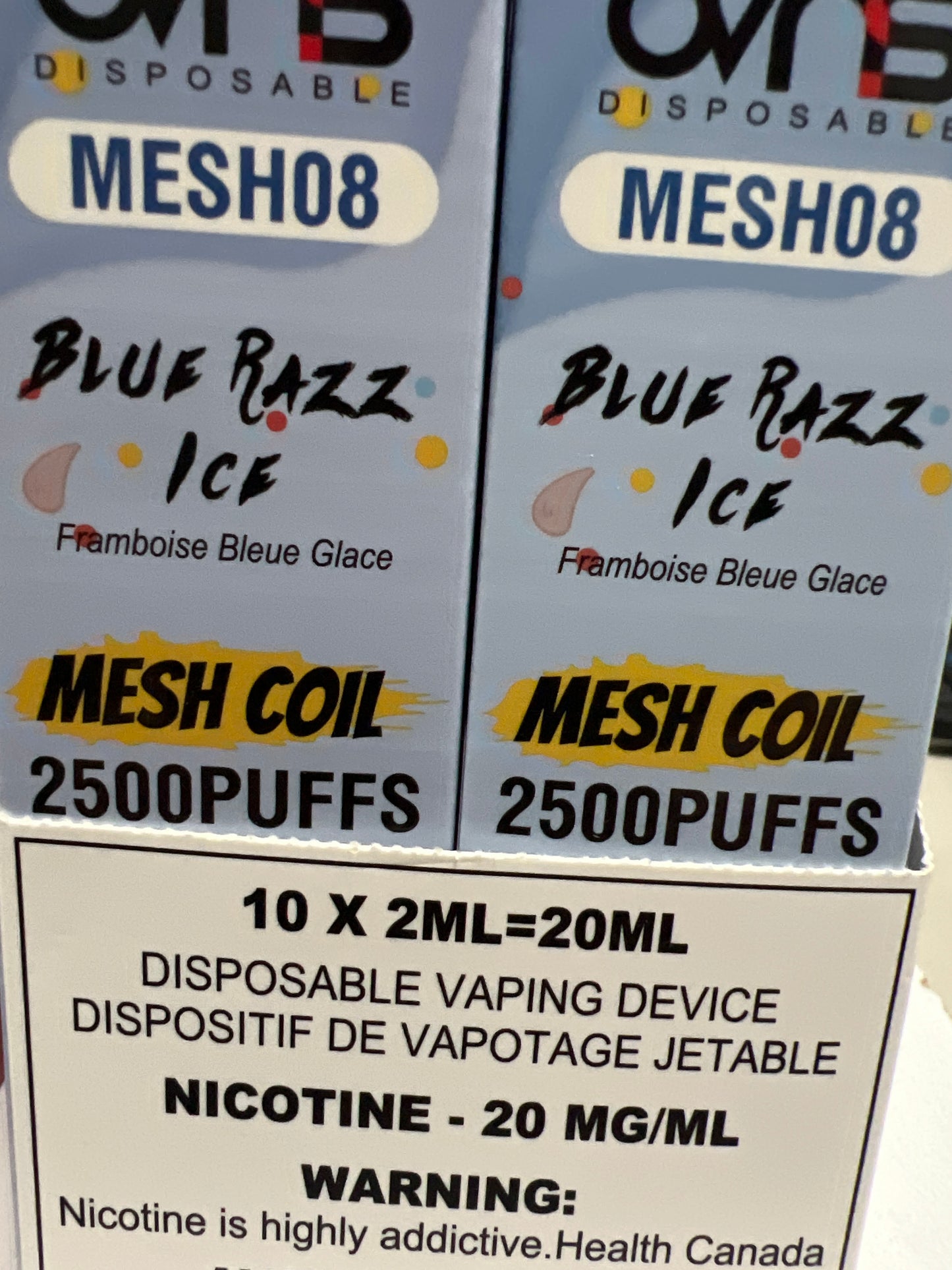 OVNS MESH08 2500 Disposable Blue Razz Ice