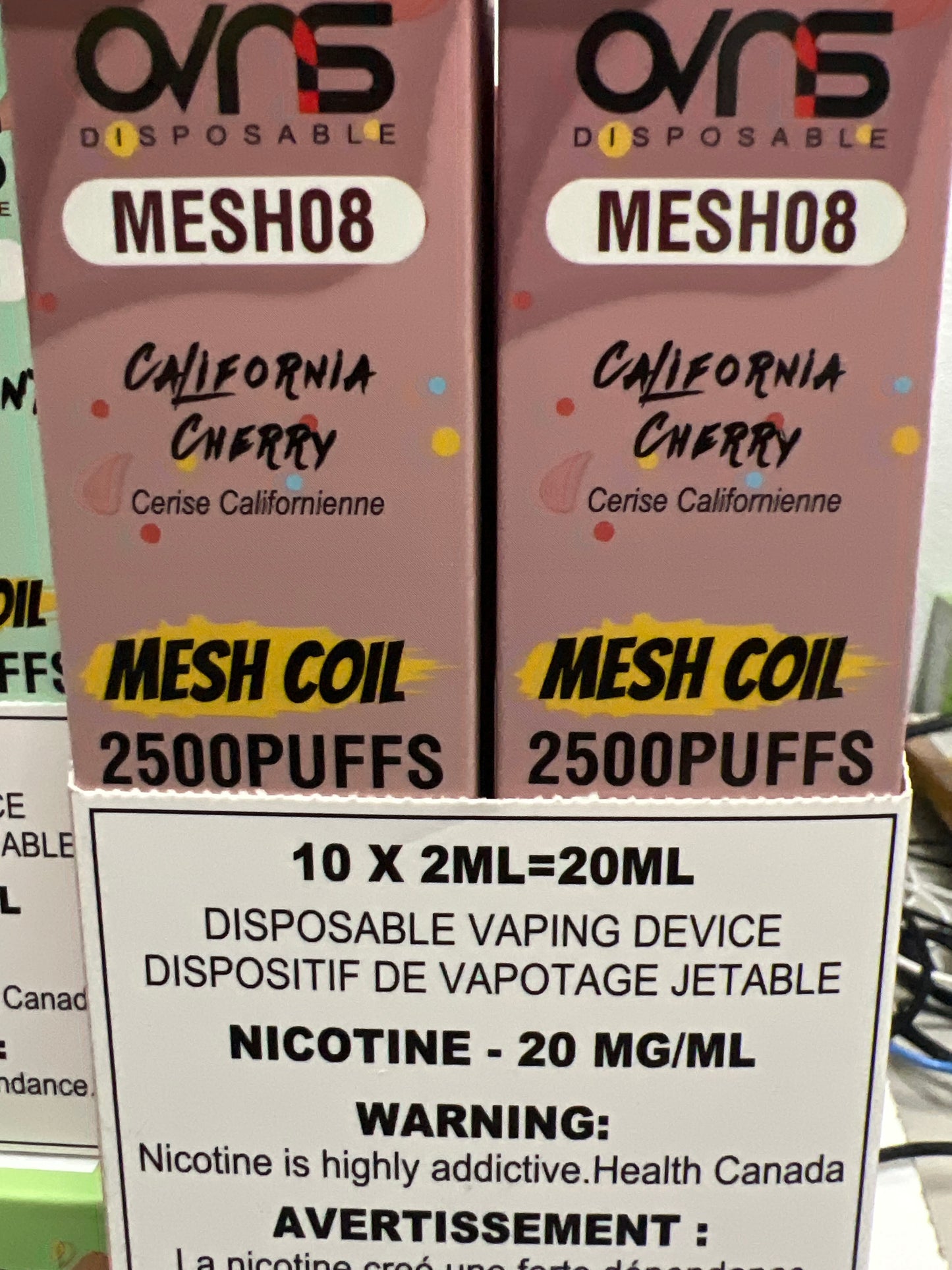 OVNS MESH08 2500 Disposable California Cherry