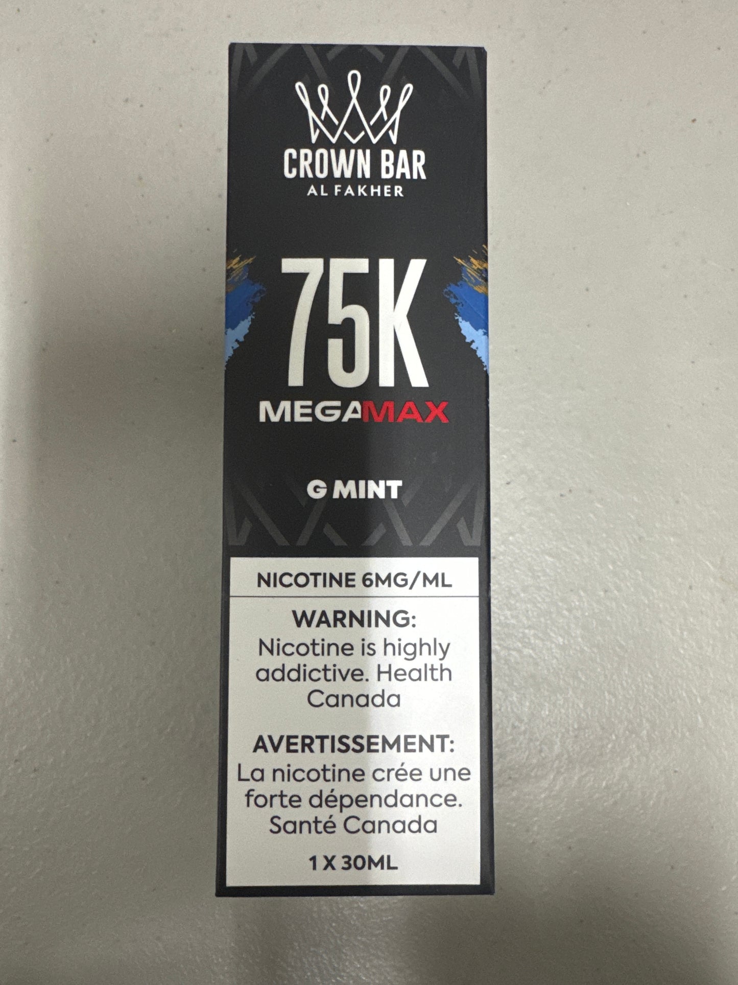 AL Fakher Crown Bar 75K MegaMax Disposable G Mint ONT