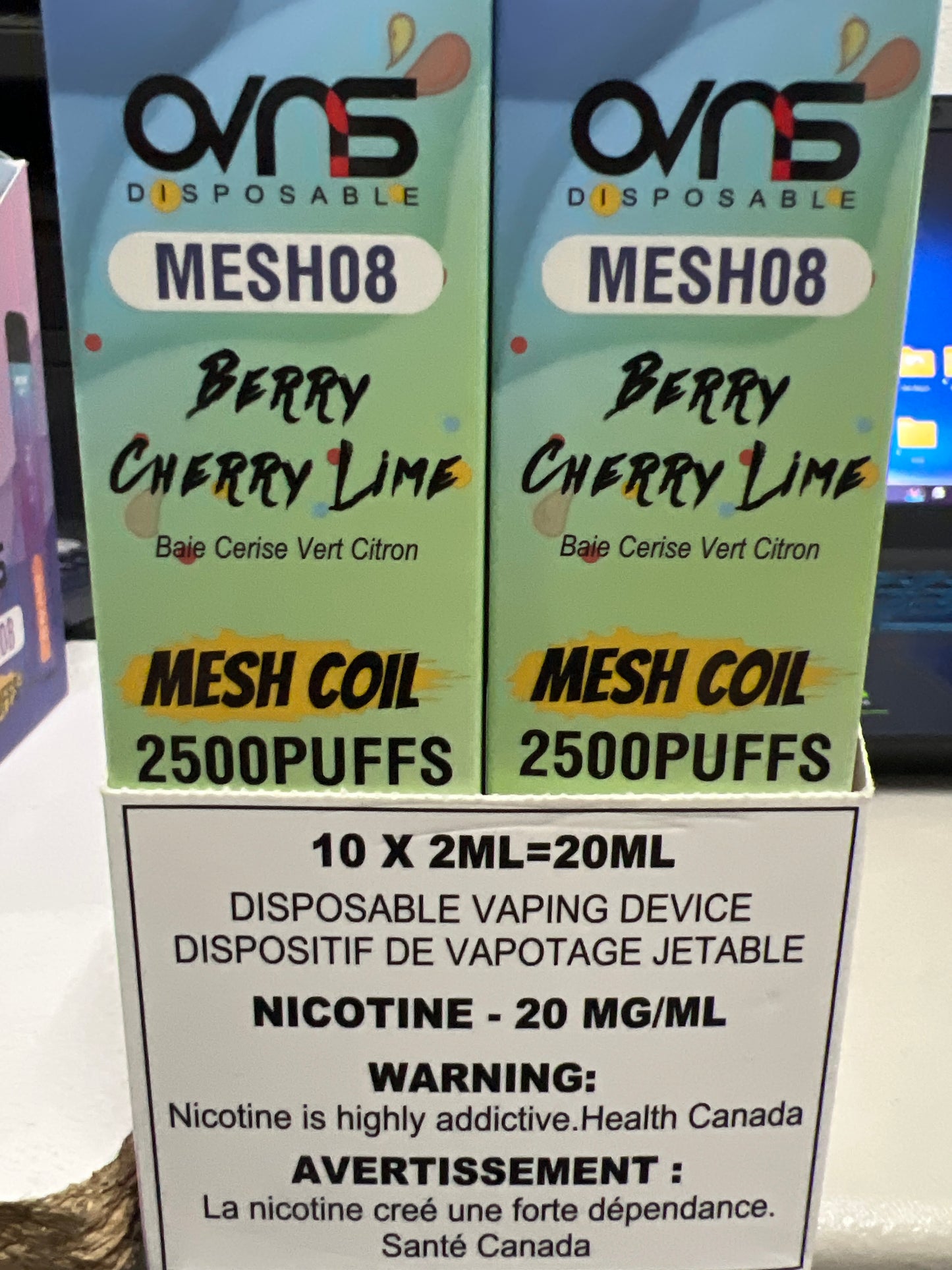 OVNS MESH08 2500 Disposable Berry Cherry Lime