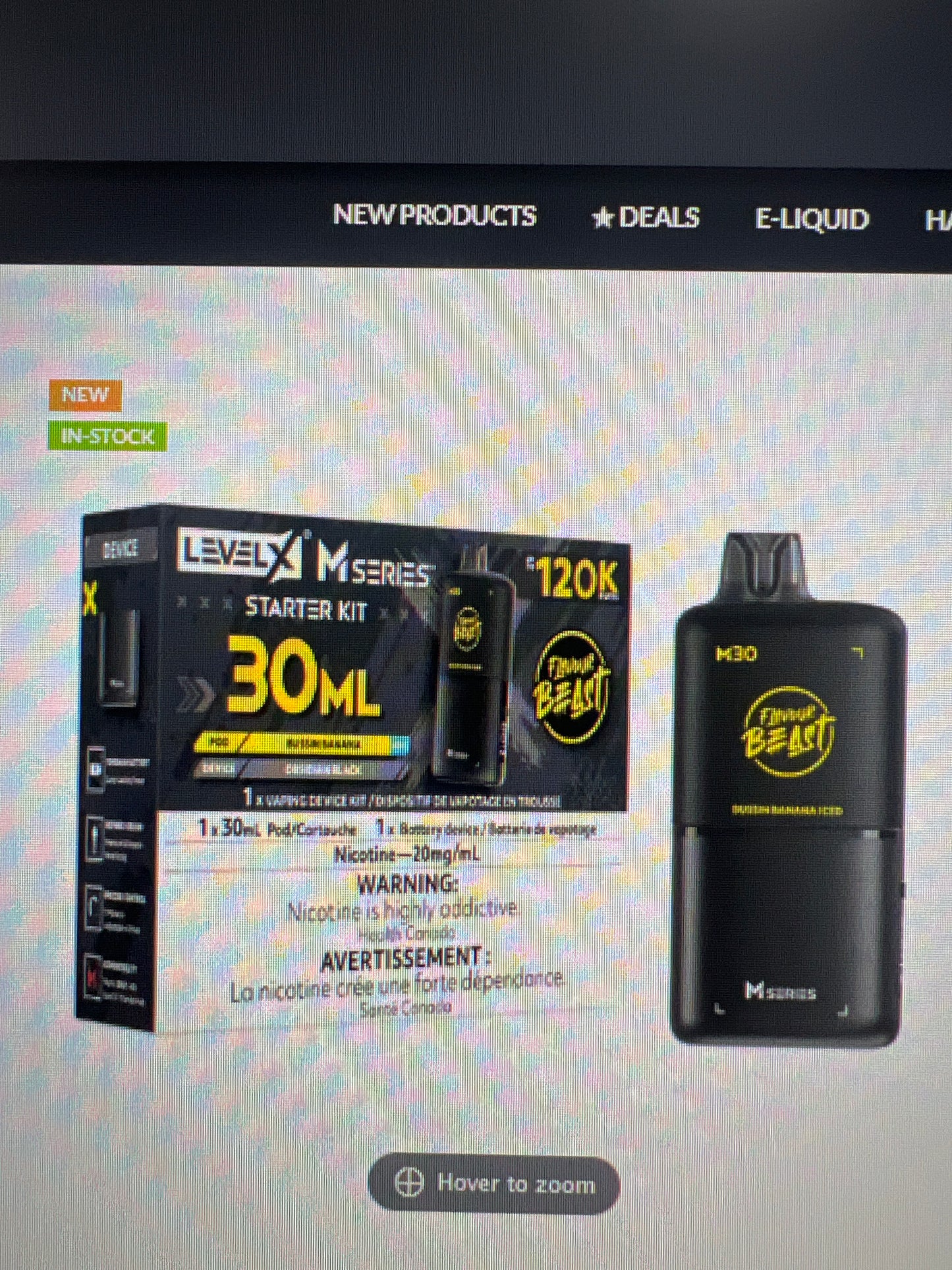 Level X Flavour Beast M Series Starter Kit Bussin Banana Iced