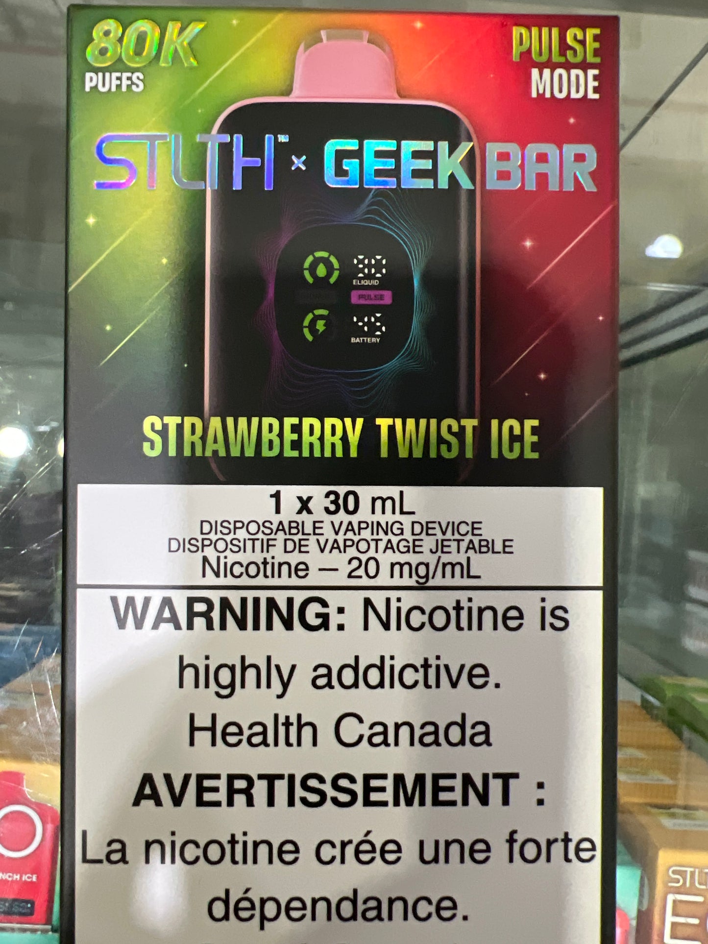 STLTH x GEEK BAR Disposable 80K Strawberry Twist Ice