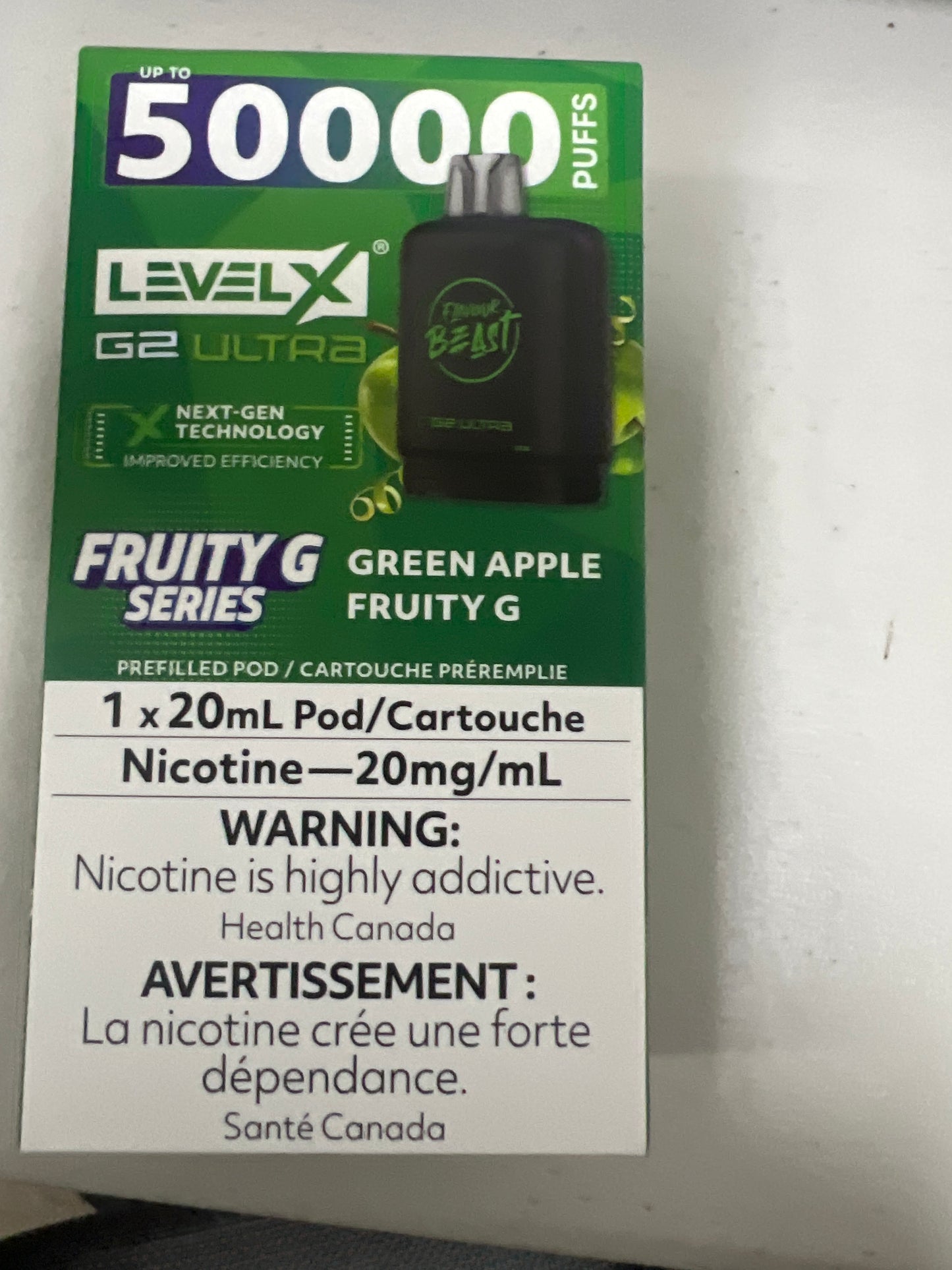 Flavour Beast G2 Ultra Level X PODS Fruity G Green Apple