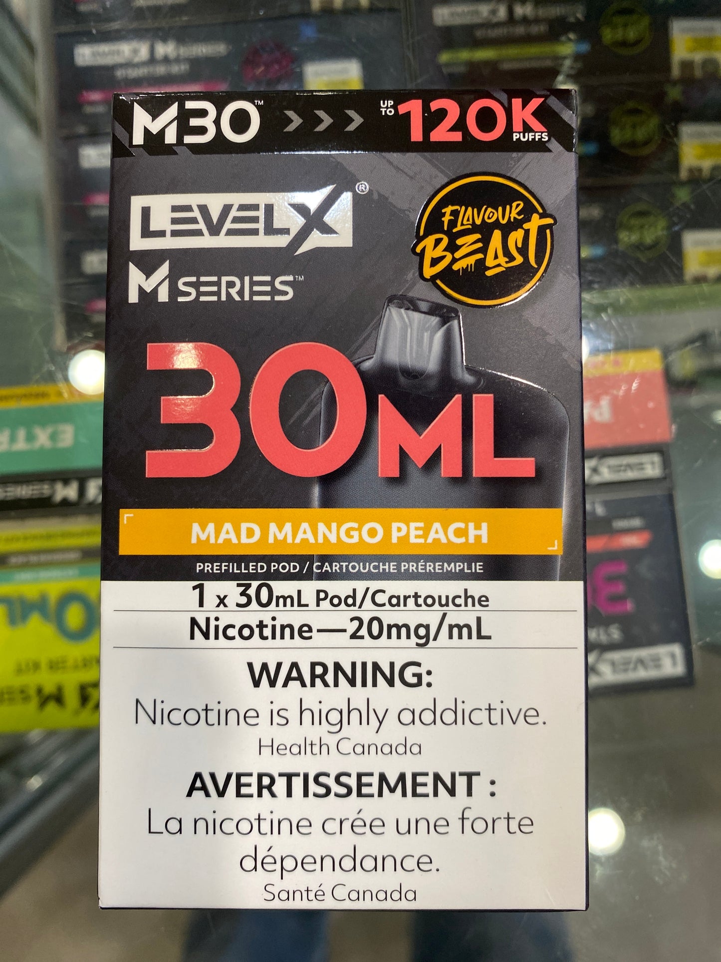 Level X Flavour Beast M Series Pod 30ml Mad Mango Peach