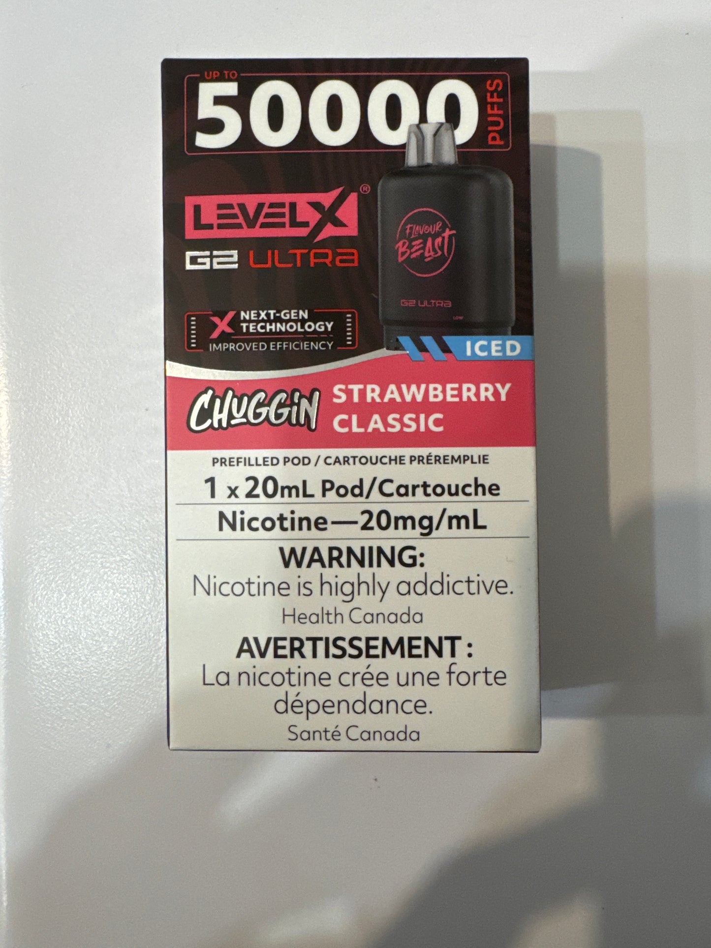 Flavour Beast G2 Ultra Level X POD Strawberry Classic Iced ONT