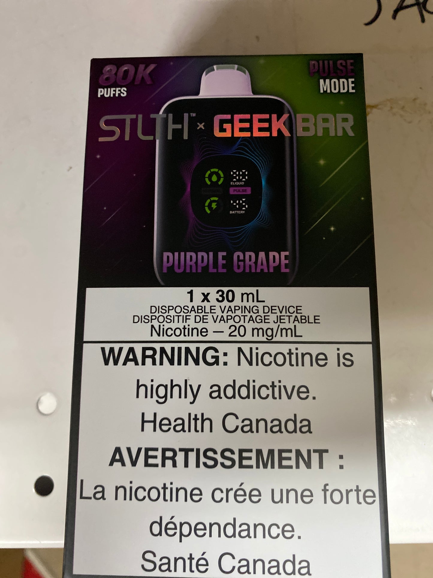 STLTH x GEEK BAR 80K Purple Grape Disposable Vape Canada