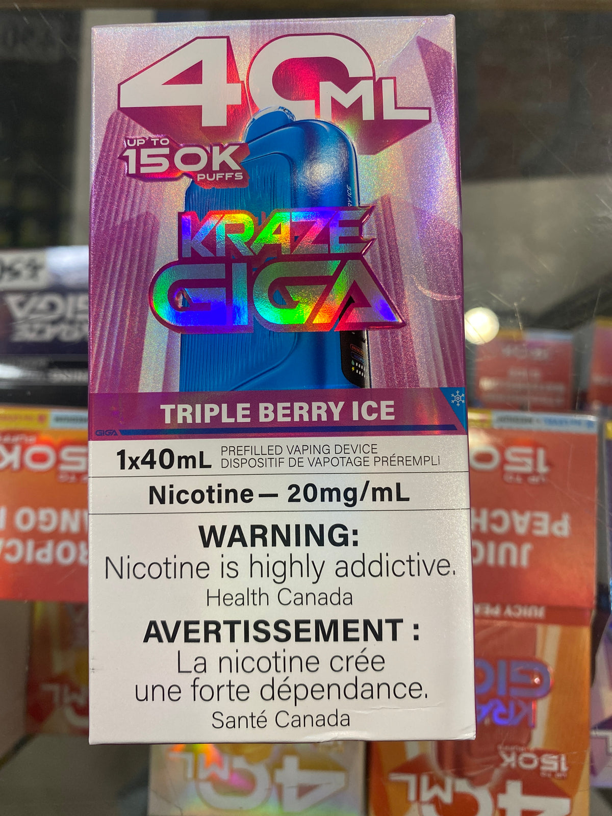 Kraze Giga 150K Disposable Triple Berry Ice