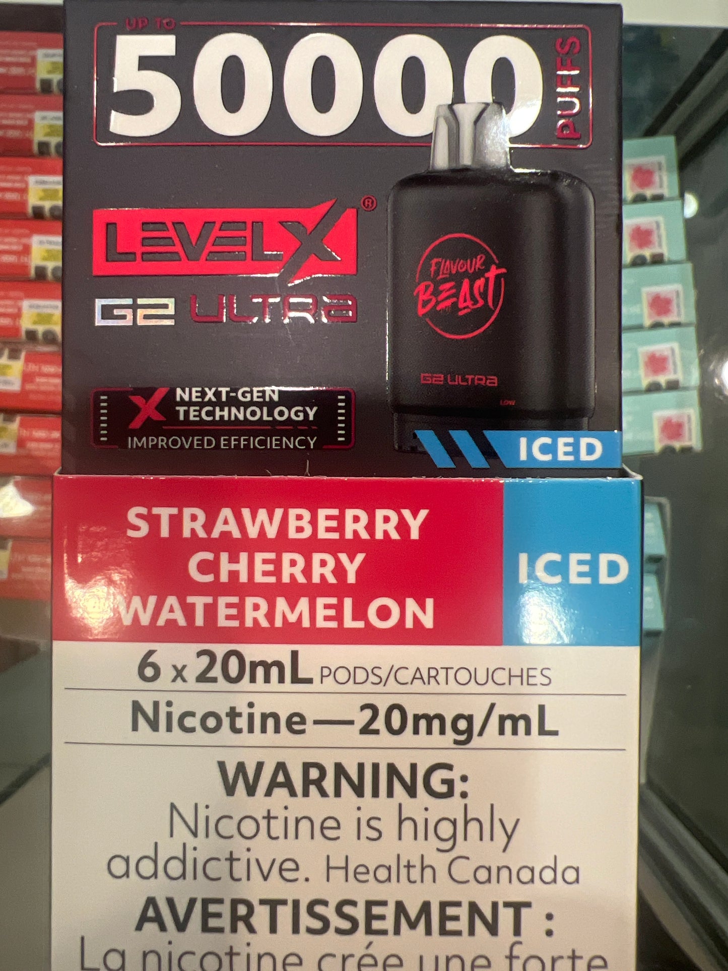 Flavour Beast G2 Ultra Level X PODS Strawberry Cherry Watermelon Iced ONT