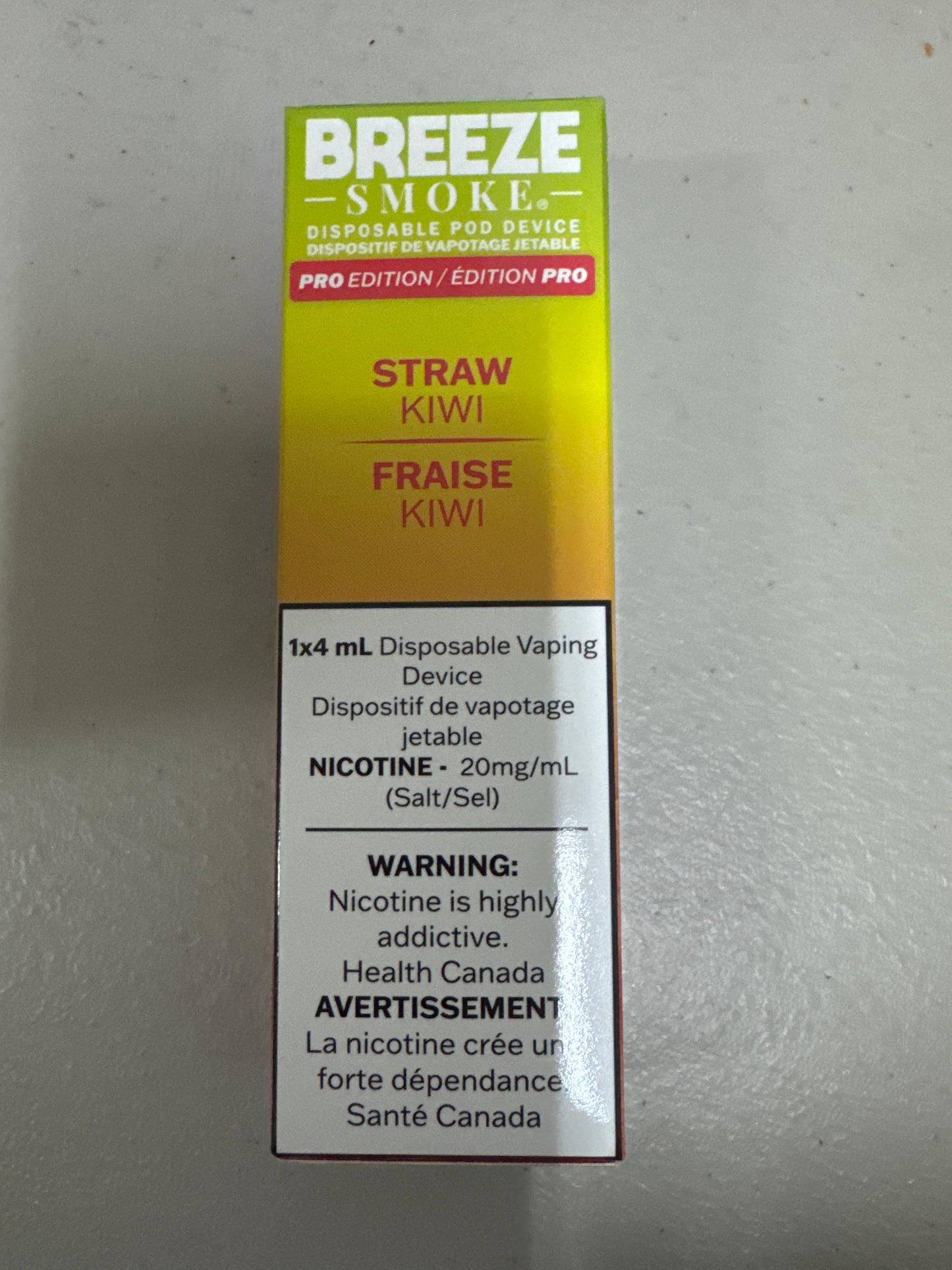 Breeze Smoke Pro Disposable StrawKiwi 4ml ONT