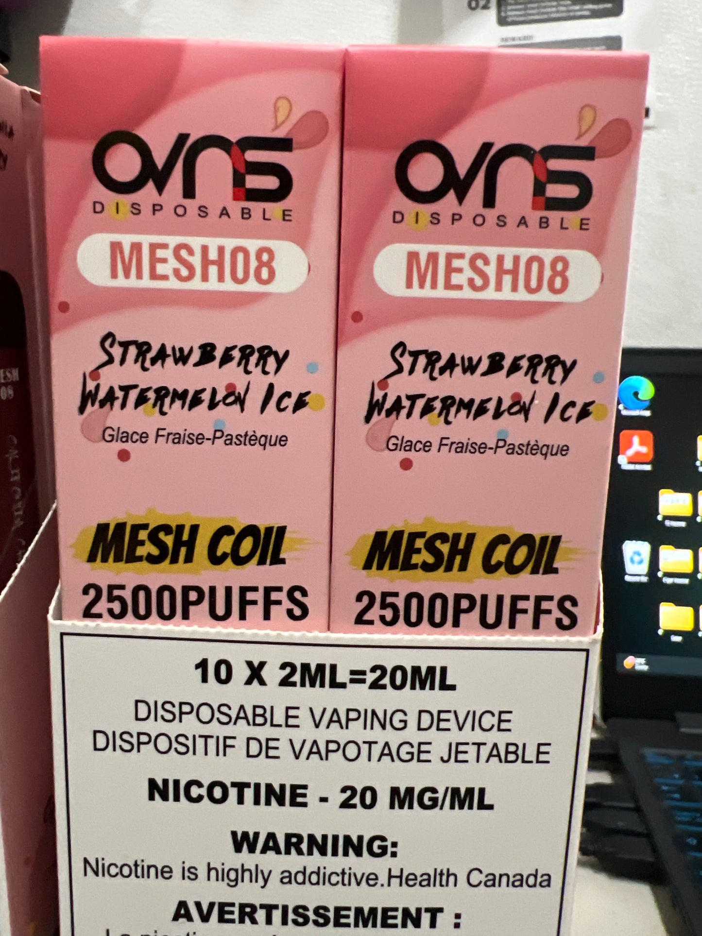 OVNS MESH08 2500 Disposable Strawberry Watermelon Ice