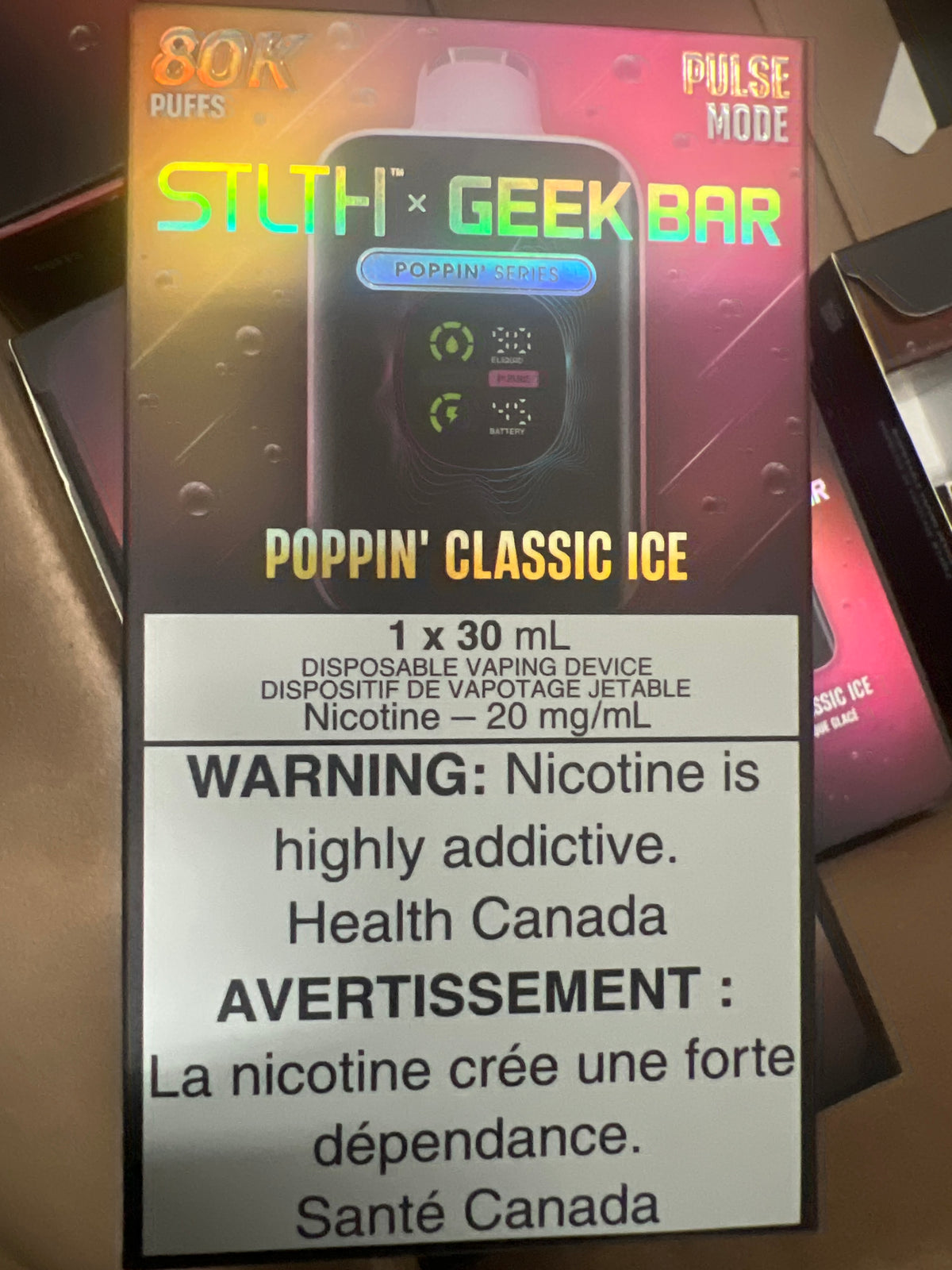 STLTH x GEEK BAR 80K Poppin Classic Ice Disposable Vape Canada