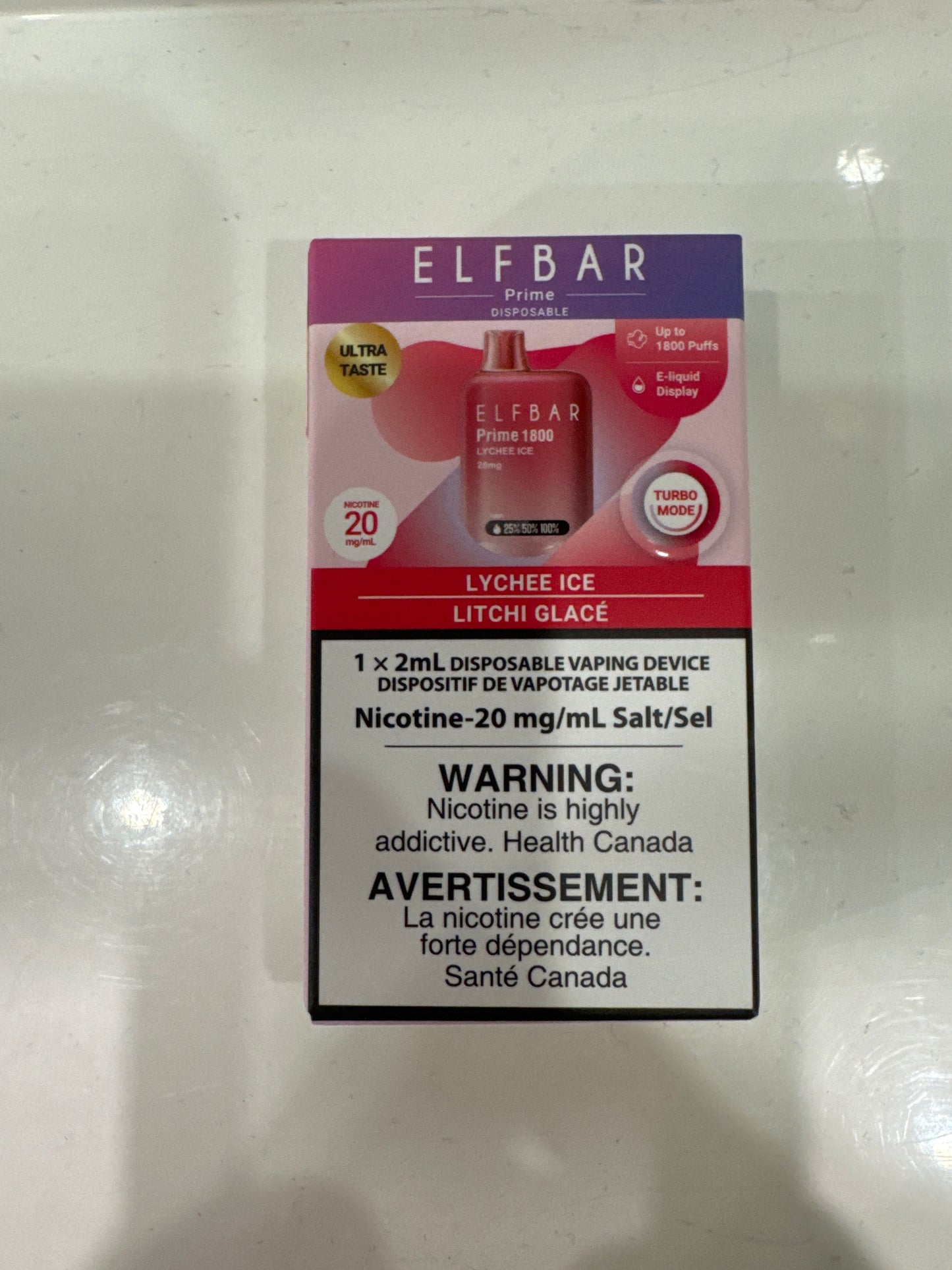 ELF BAR Disposable Prime 1800 Lychee Ice ONT