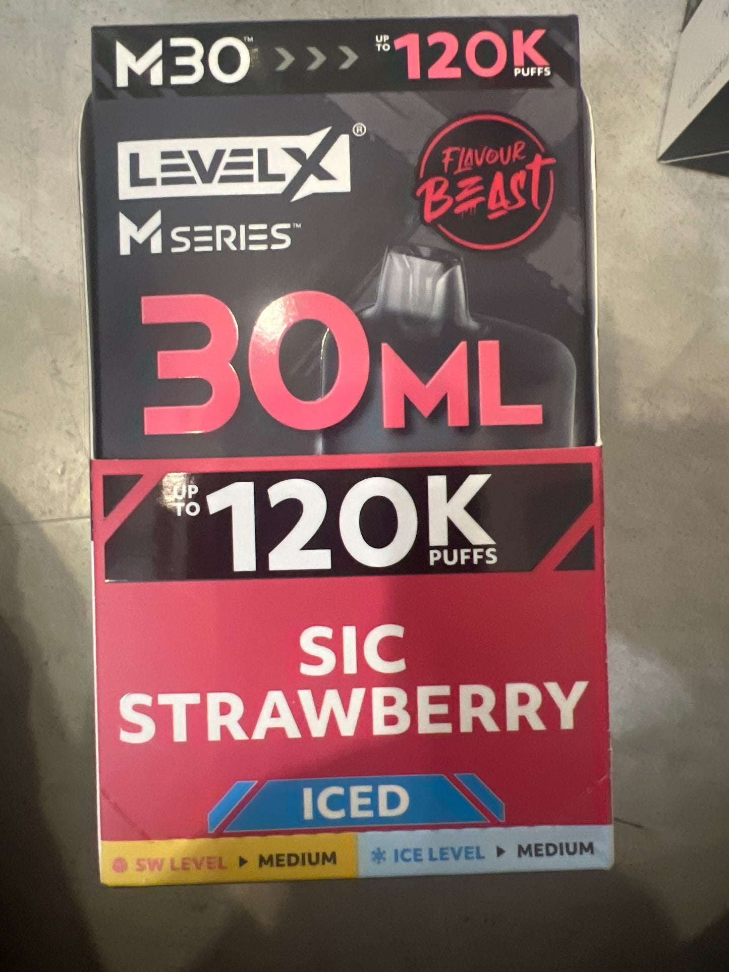 Level X Flavour Beast M Series Pod 30ml Sic Strawberry Iced