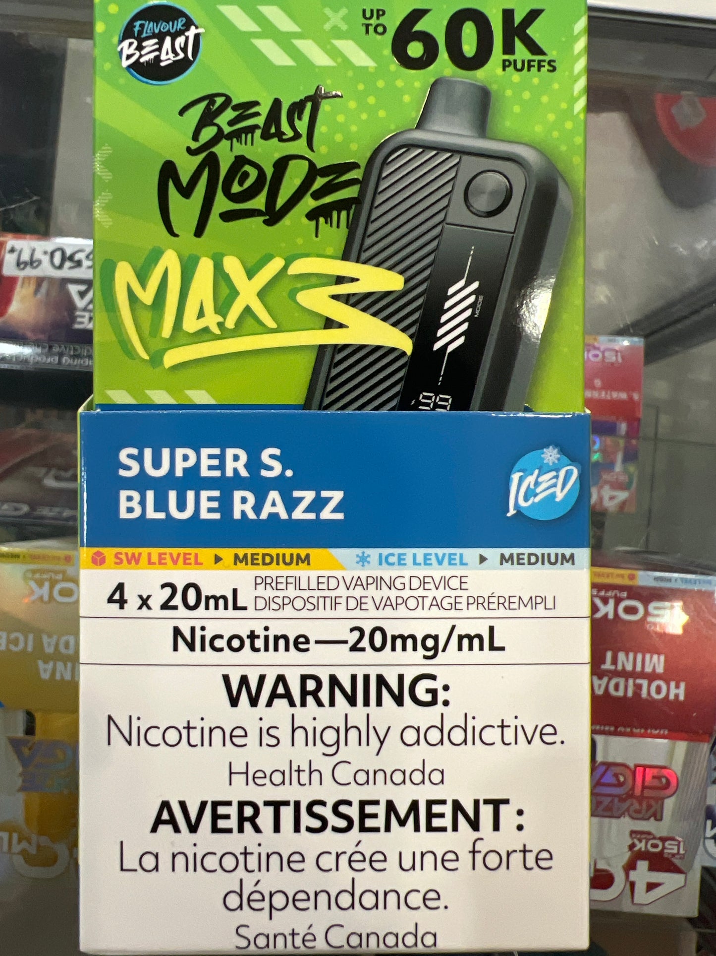 Flavour Beast Disposable Mode Max 3 60K Super Sour Blue Razz