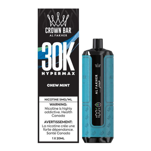 crown bar mint vape AL Fakher Crown Bar 30K Hypermax Disposable Chew Mint ONT – Vape Collective