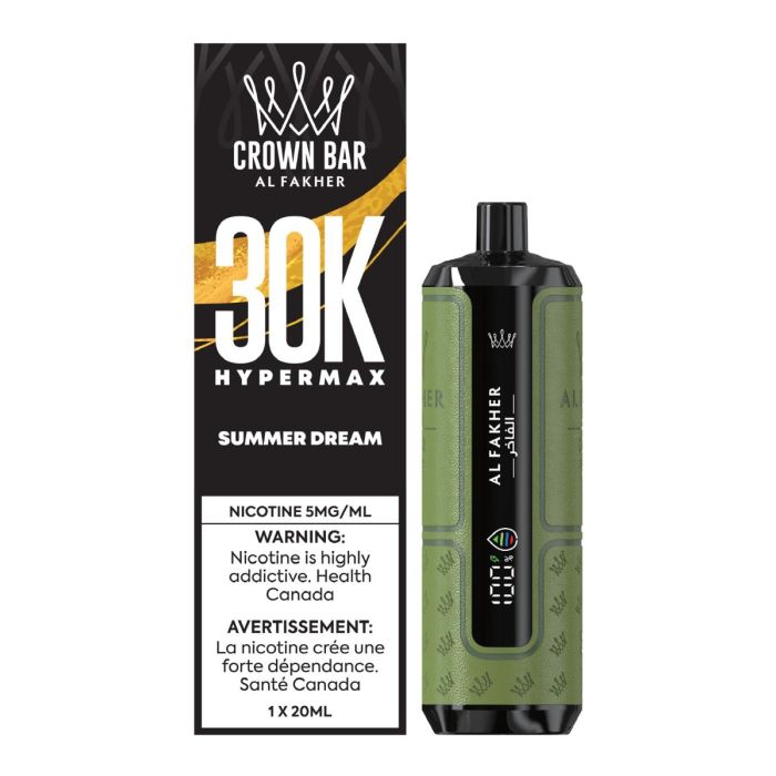 AL Fakher Crown Bar 30K Hypermax Disposable Summer Dream ONT Vape Collective AL Fakher Crown Bar 30K Hypermax Disposable Summer Dream ONT Vape Collective