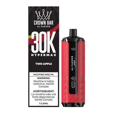 AL Fakher Crown Bar 30K Hypermax Disposable Two Apple ONT Vape Collective AL Fakher Crown Bar 30K Hypermax Disposable Two Apple ONT Vape Collective