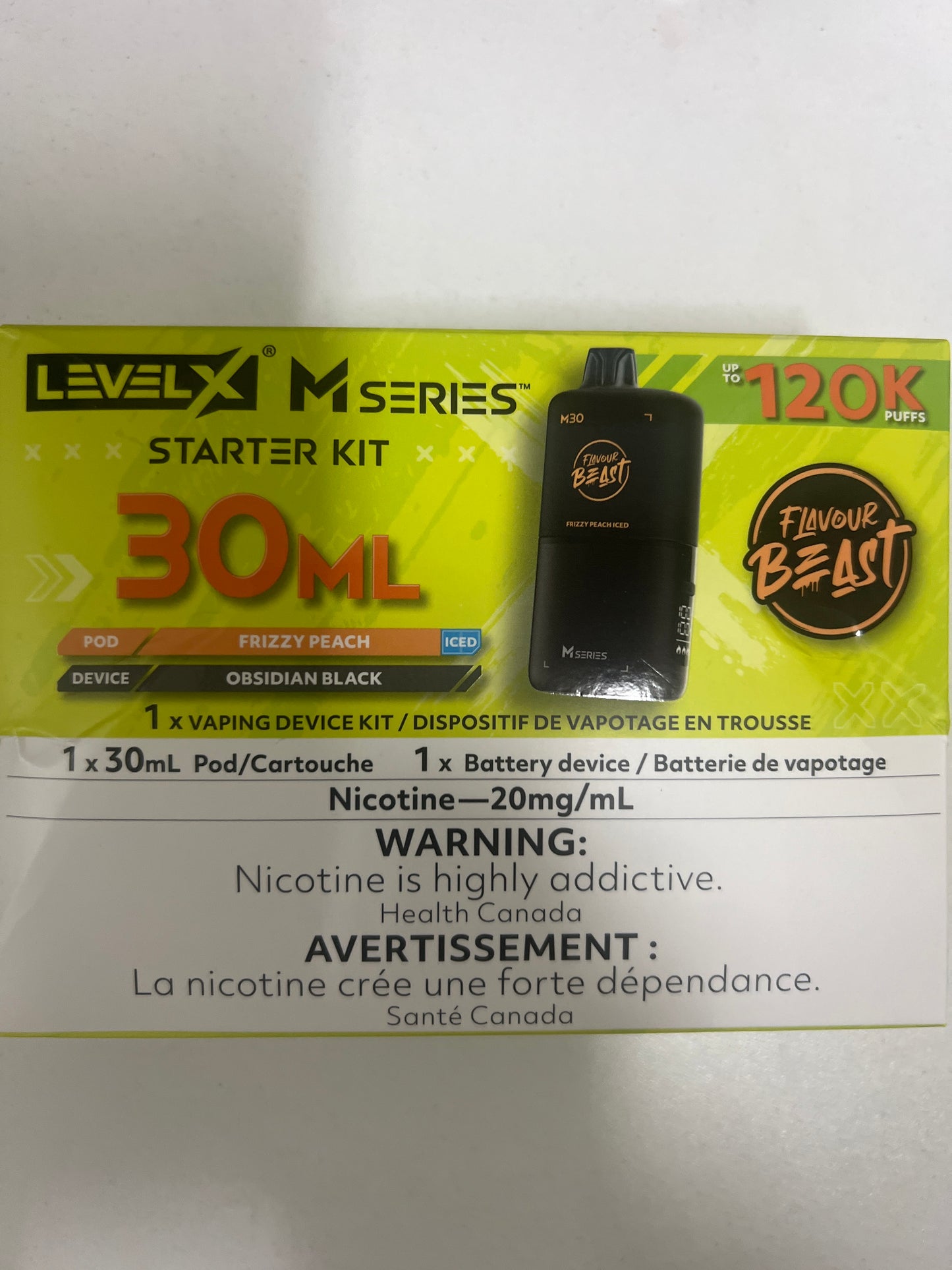Level X Flavour Beast M Series Starter Kit Frizzy Peach Iced