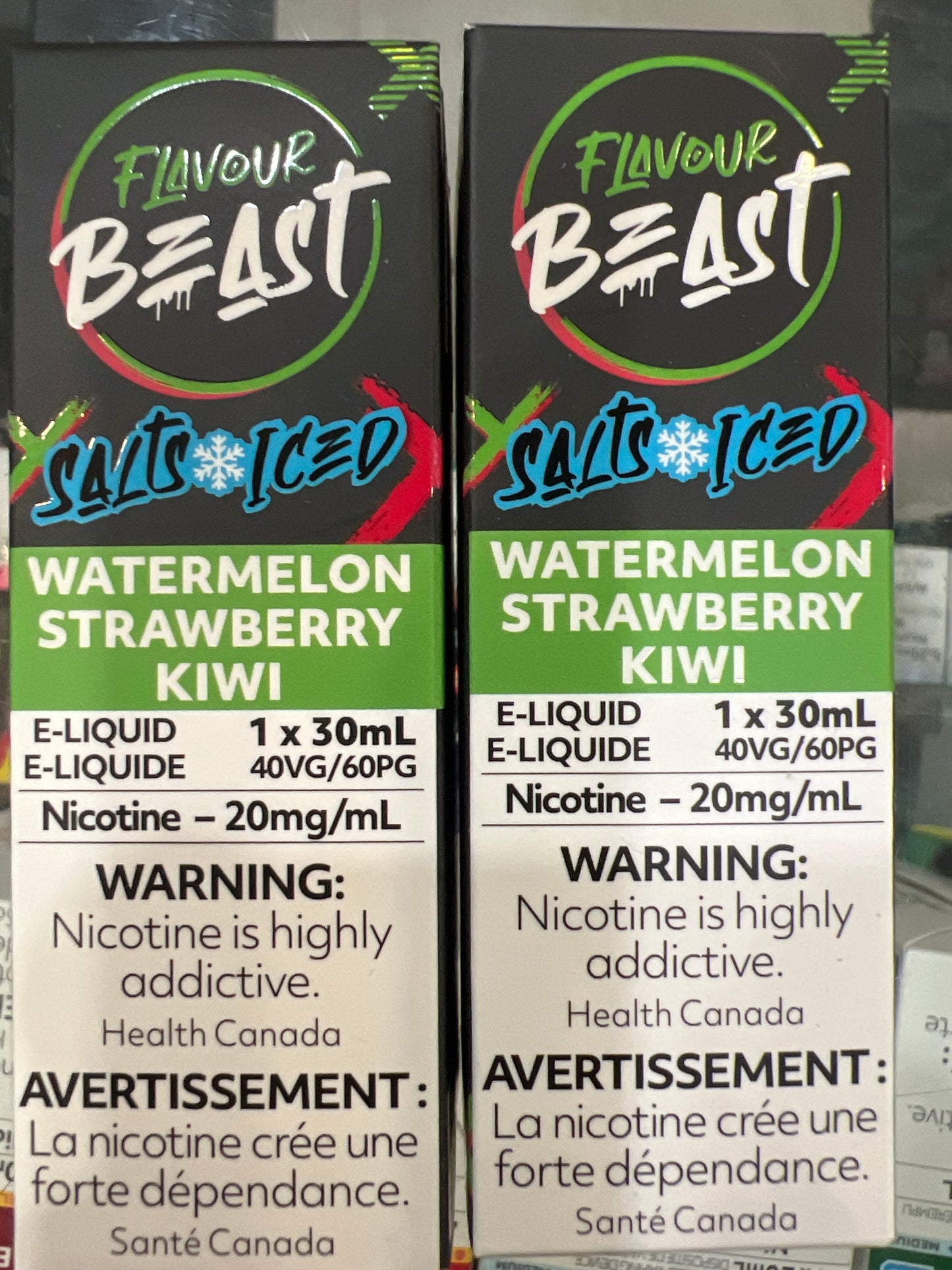 Flavour Beast Salts Watermelon Strawberry Kiwi Iced ONT