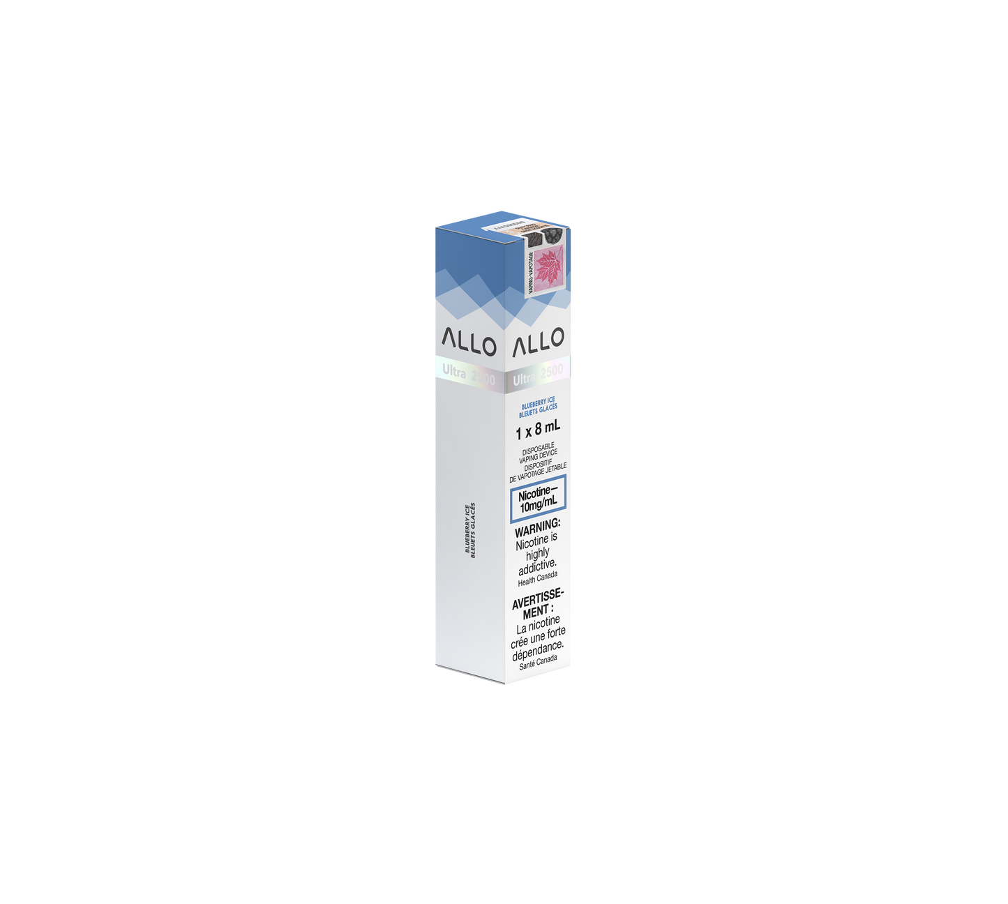 Allo Ultra Disposable 2500 Blueberry Ice (10mg) ONT