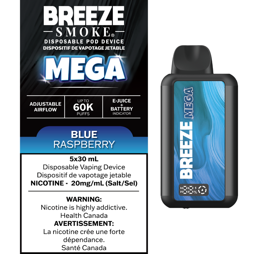 Breeze Mega 60K Disposable Blue Raspberry