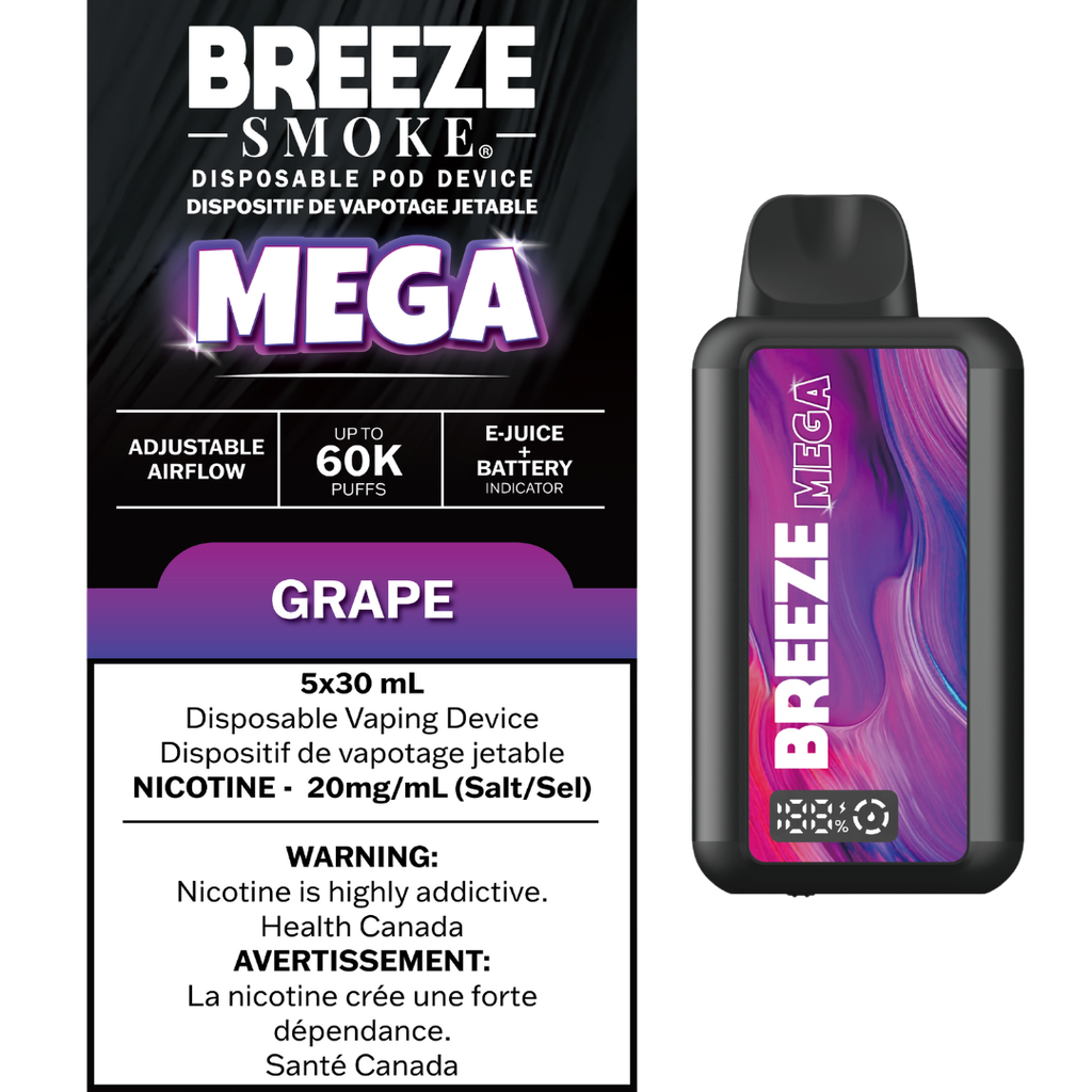 Breeze Mega 60K Disposable Grape