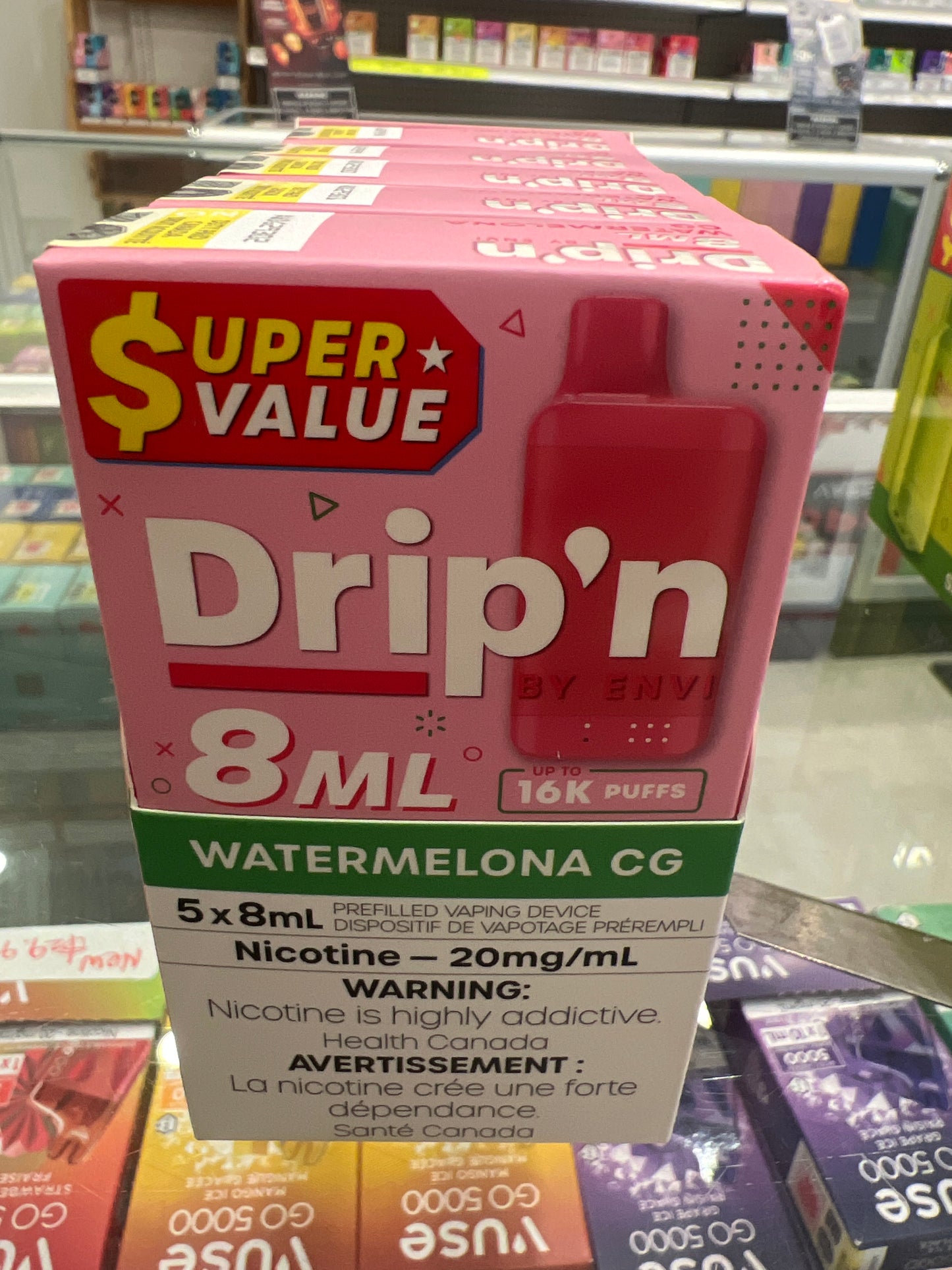 Drip’n By Envi Disposable 16K Watermelon CG ONT
