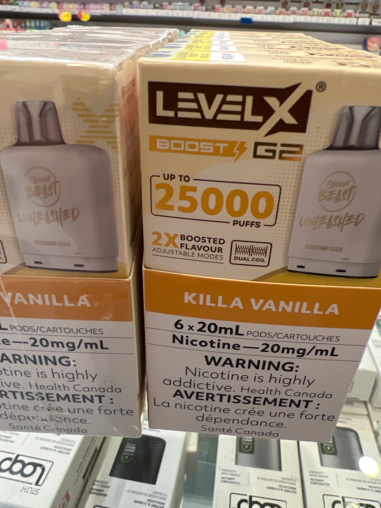 Flavour Beast Boost Level X PODS Unleashed Cravin Killer Vanilla ONT