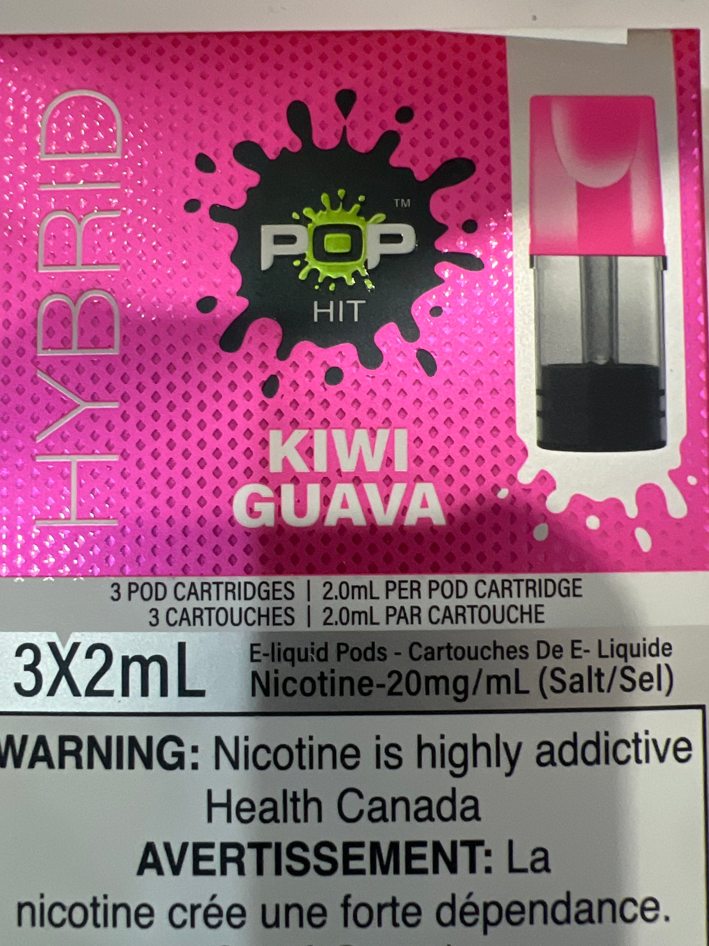 Pop Vapor Hybrid PODS Kiwi Guava(3x2ml) ONT