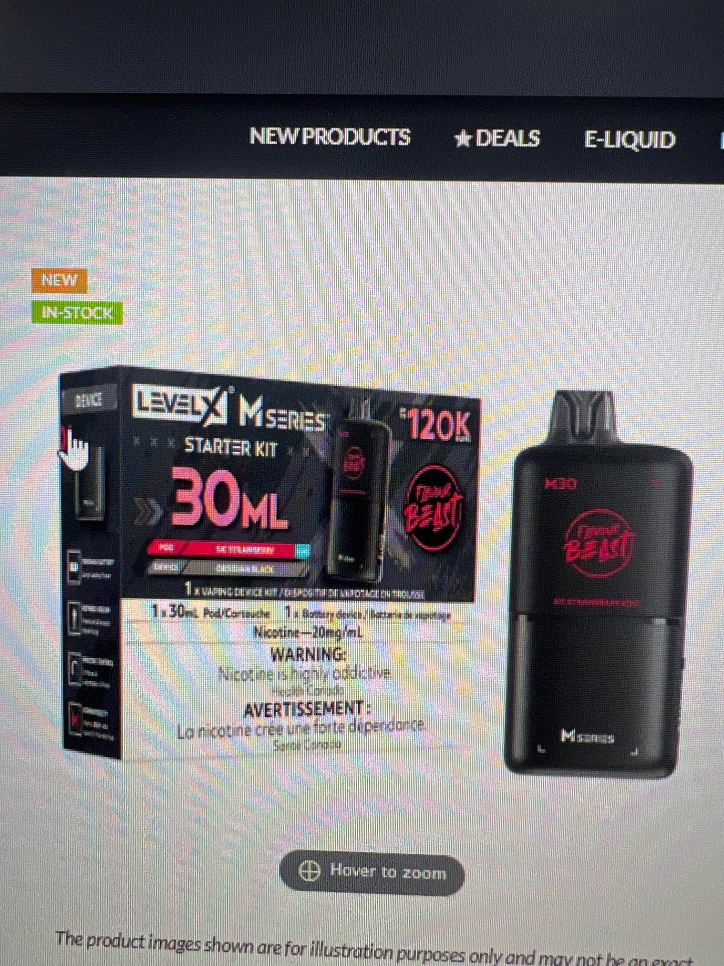 Level X Flavour Beast M Series Starter Kit Sic Strawberry Iced