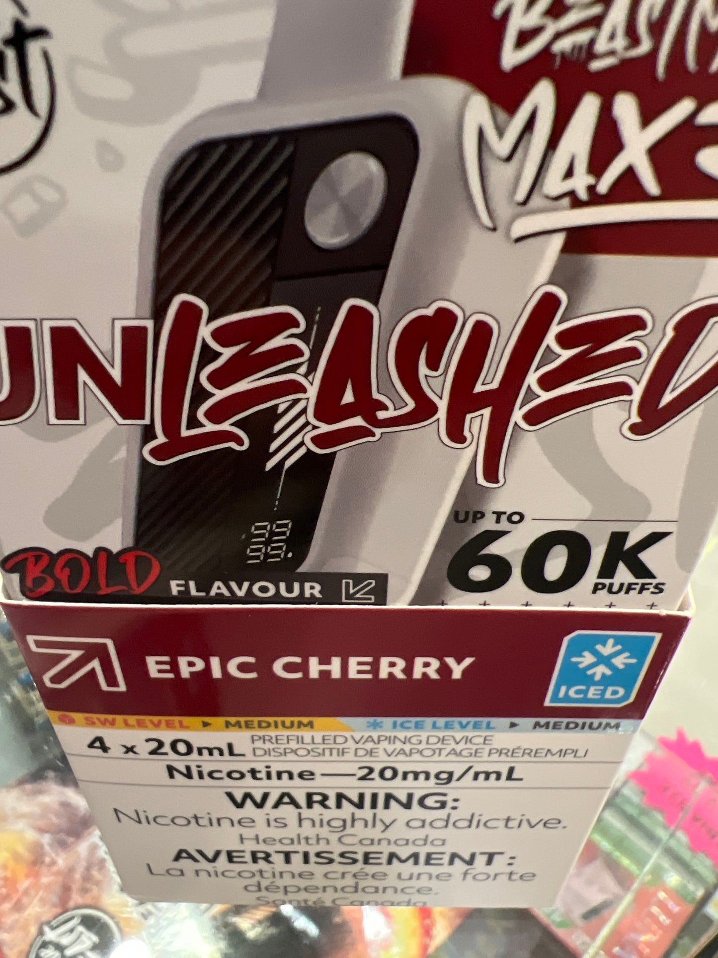Flavour Beast Disposable Mode Max 3 60K Unleashed Epic Cherry ONT