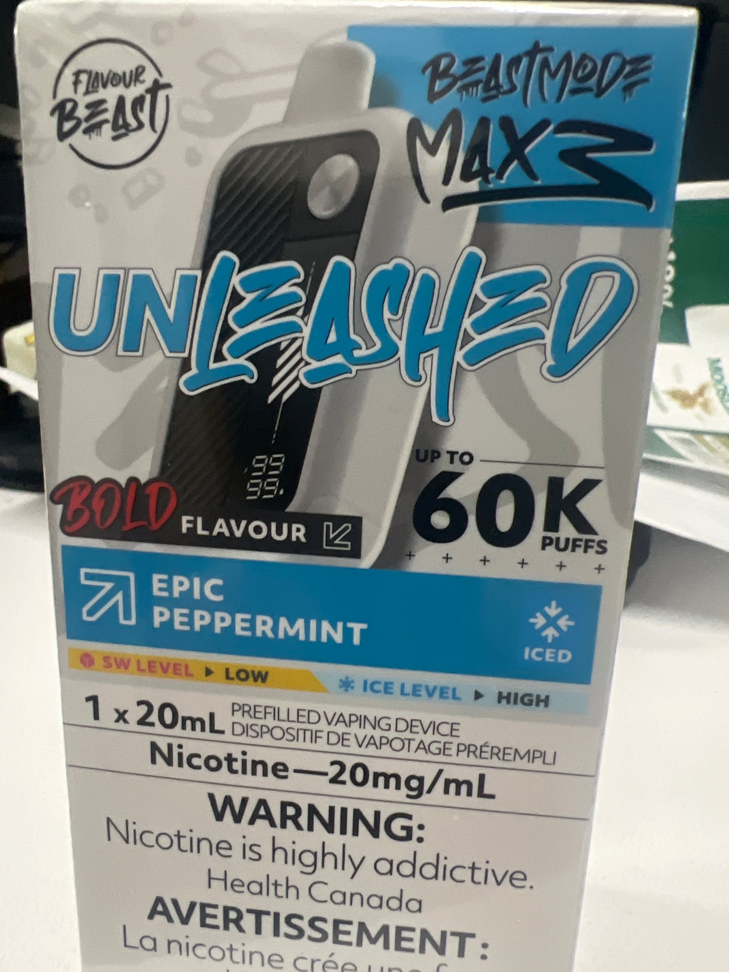Flavour Beast Disposable Mode Max 3 60K Unleashed Epic Peppermint ONT