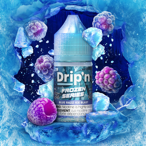 Drip’n Frozen Salts Peach Blue Razz Ice Blast ONT