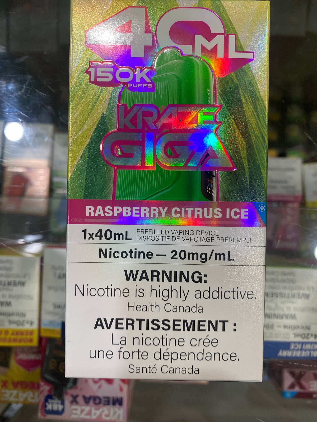 Kraze Giga 150K Disposable Raspberry Citrus ice