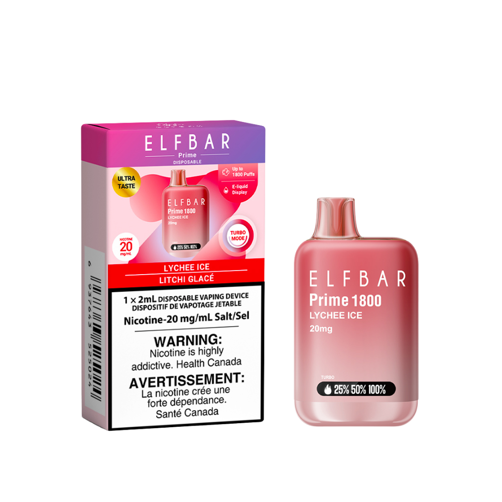 ELF BAR Disposable Prime 1800 Lychee Ice ONT